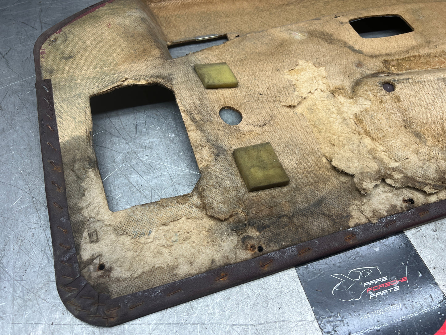 Porsche 944 left burgundy  door card for late cars from 85.5 944555017