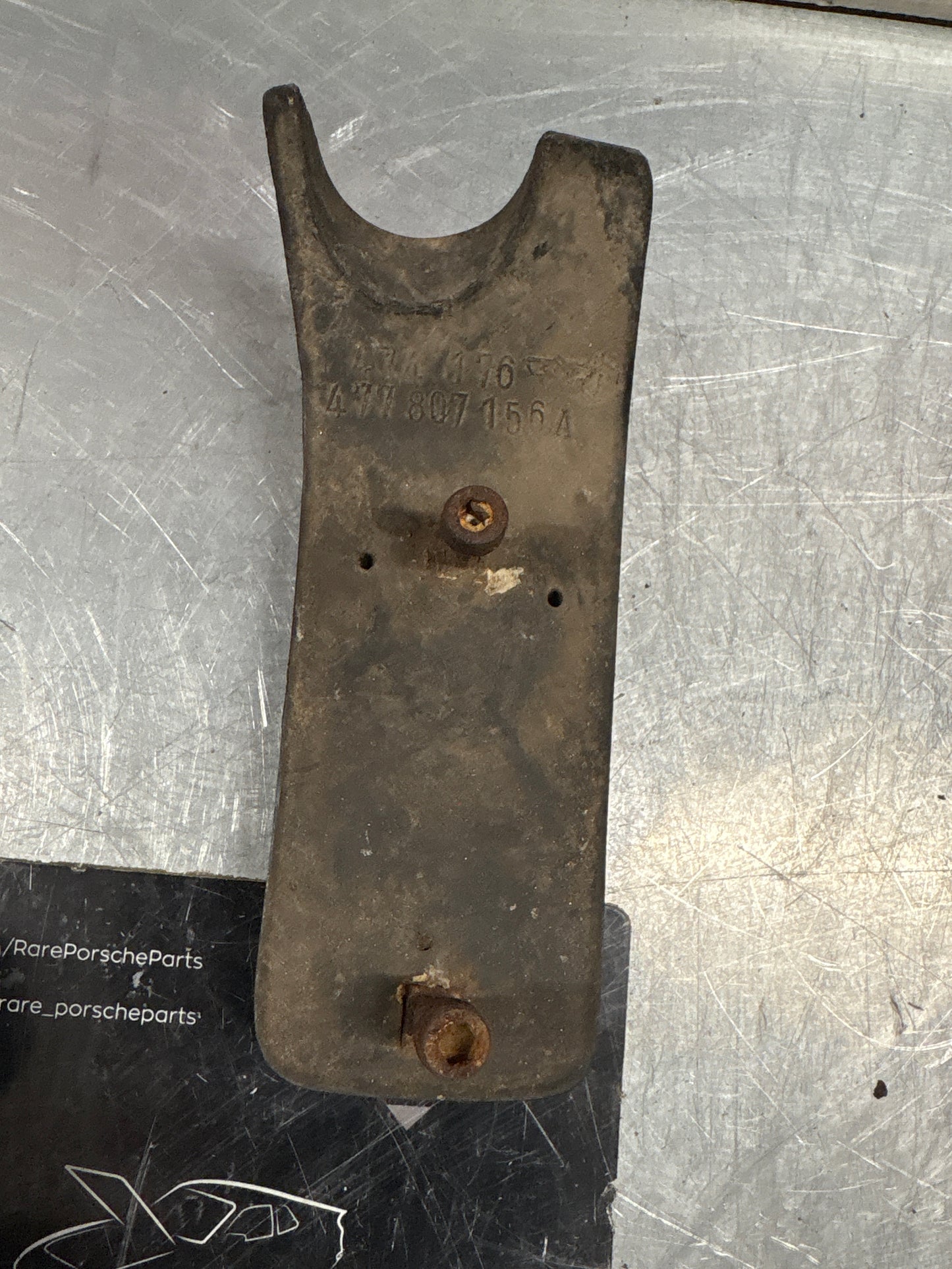 Porsche 924 / 944 front right bumper guard, used 477807156A