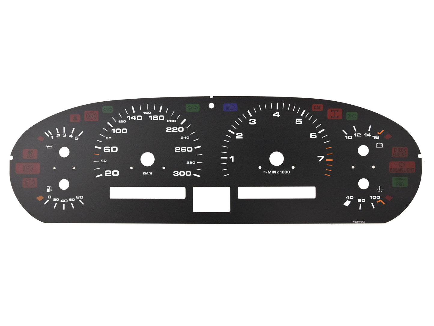 Speedometer dial for Porsche 928 S4 GT GTS dial circuit geschr. 92864115000