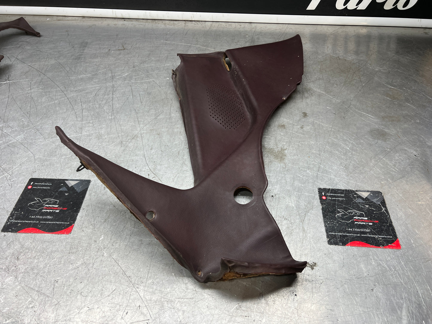 Porsche 944 burgundy rear interior C Post trims/cards. Quarter panel trim used 94455502101 94455502201