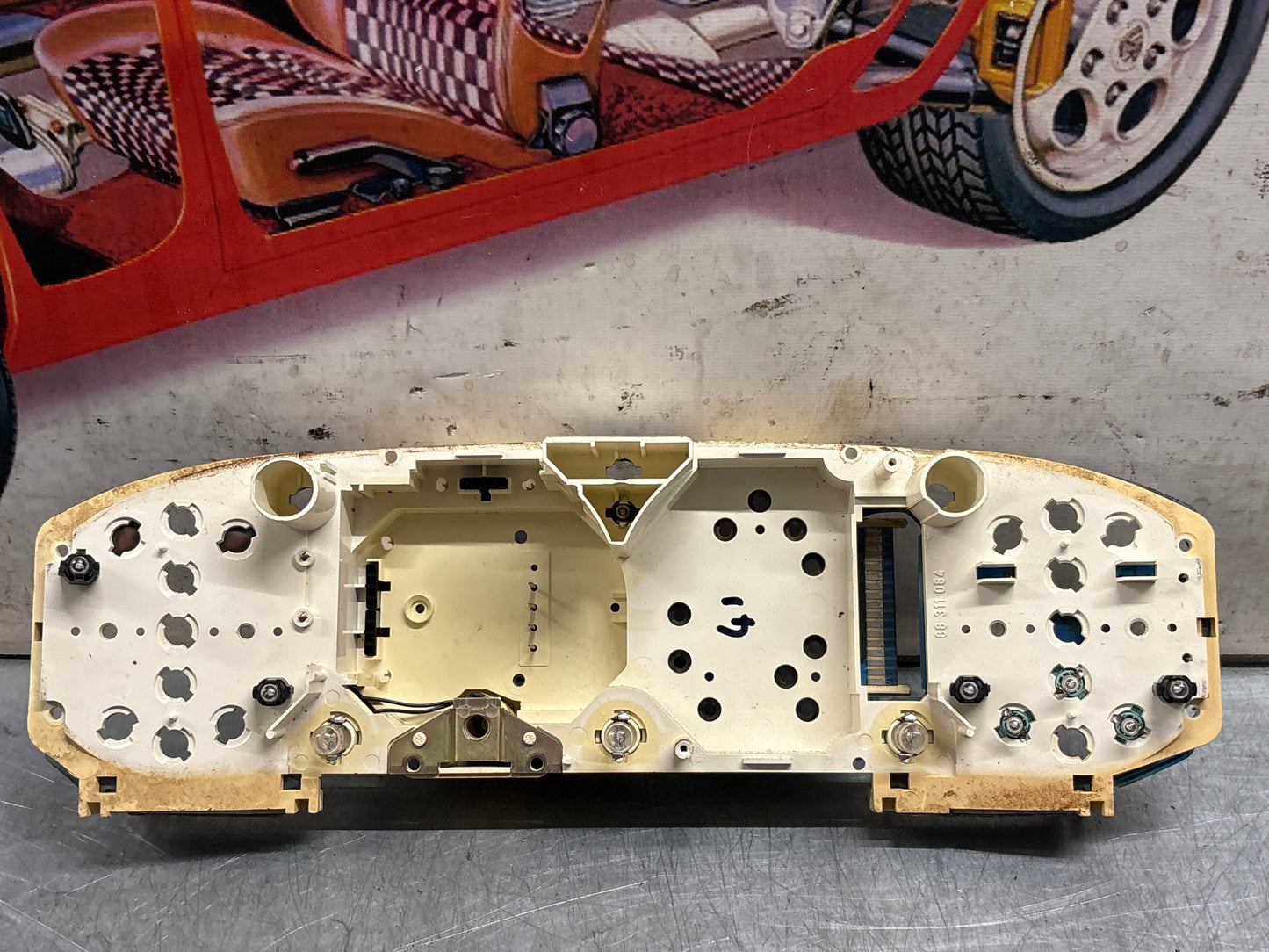 Porsche 928 instrument cluster circiut board, used VDO number: X16-1208743 / 88 451 606