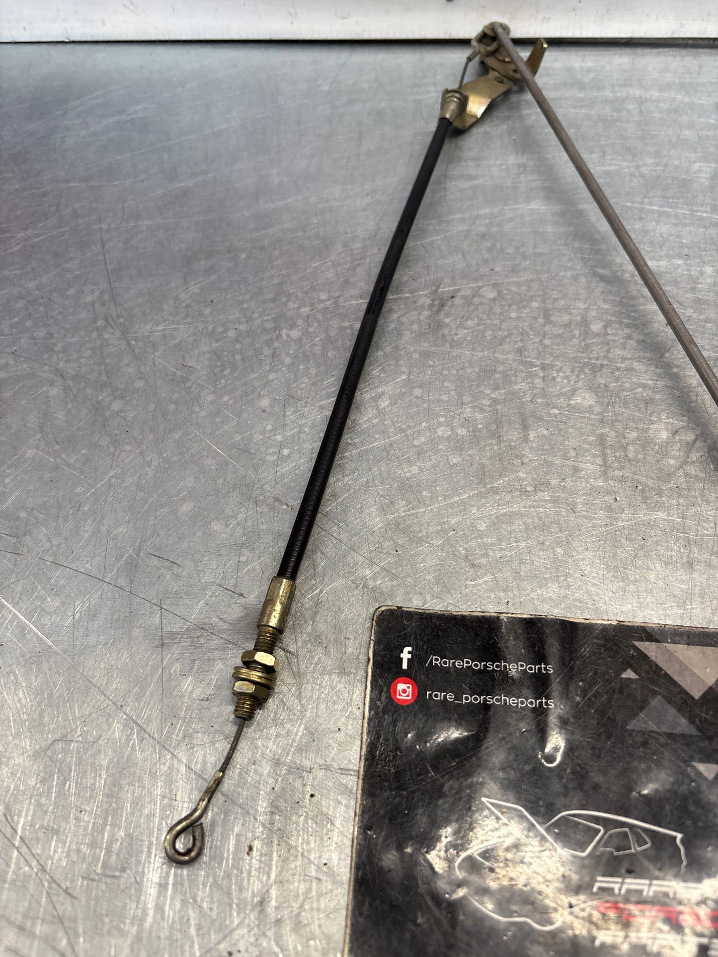 Porsche 924S/944 tailgate locking release cable with rods 94451209703, used late type