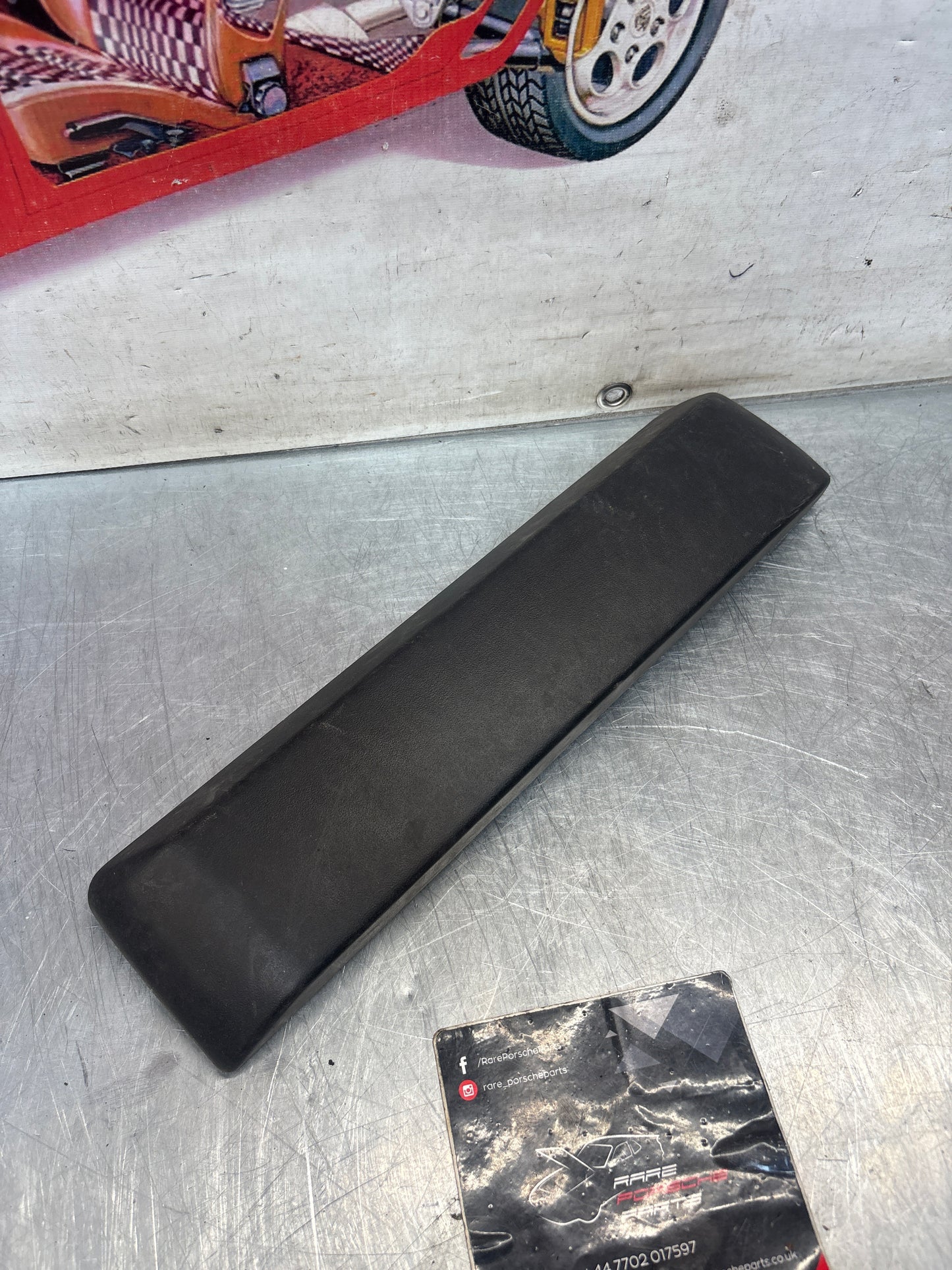 Porsche 924 Left rear moulding protective strip, used 477807157