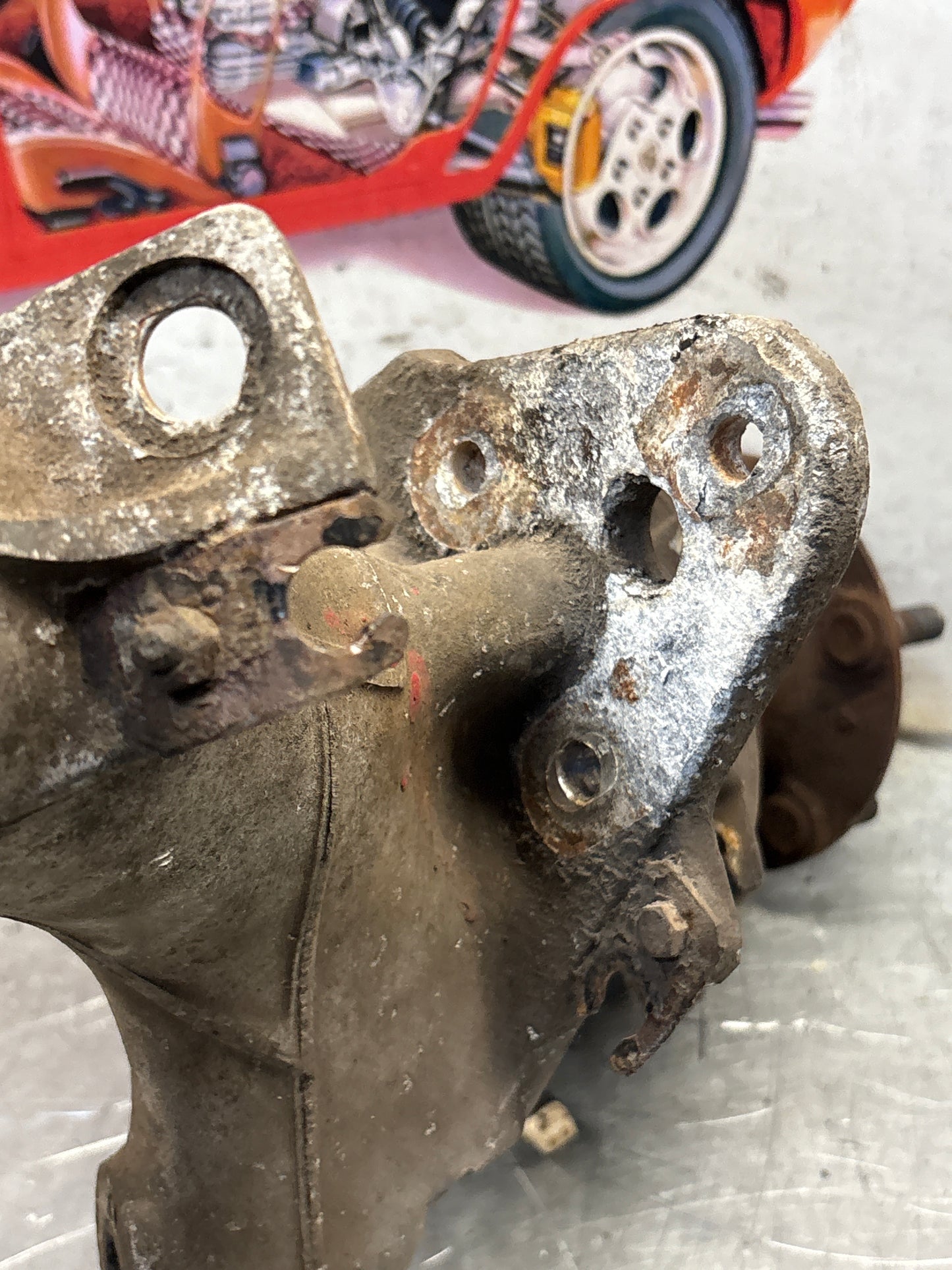 Porsche 944 alloy rear left trailing arm, used 95133151305 / 9513315134R used, with hubs