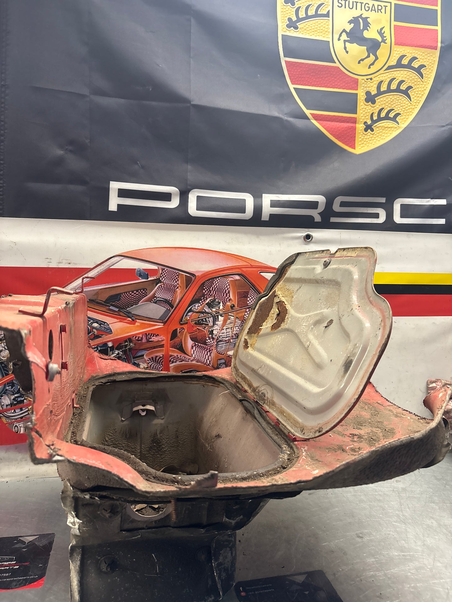 Porsche 928 Battery tray cut, 92850180502 used