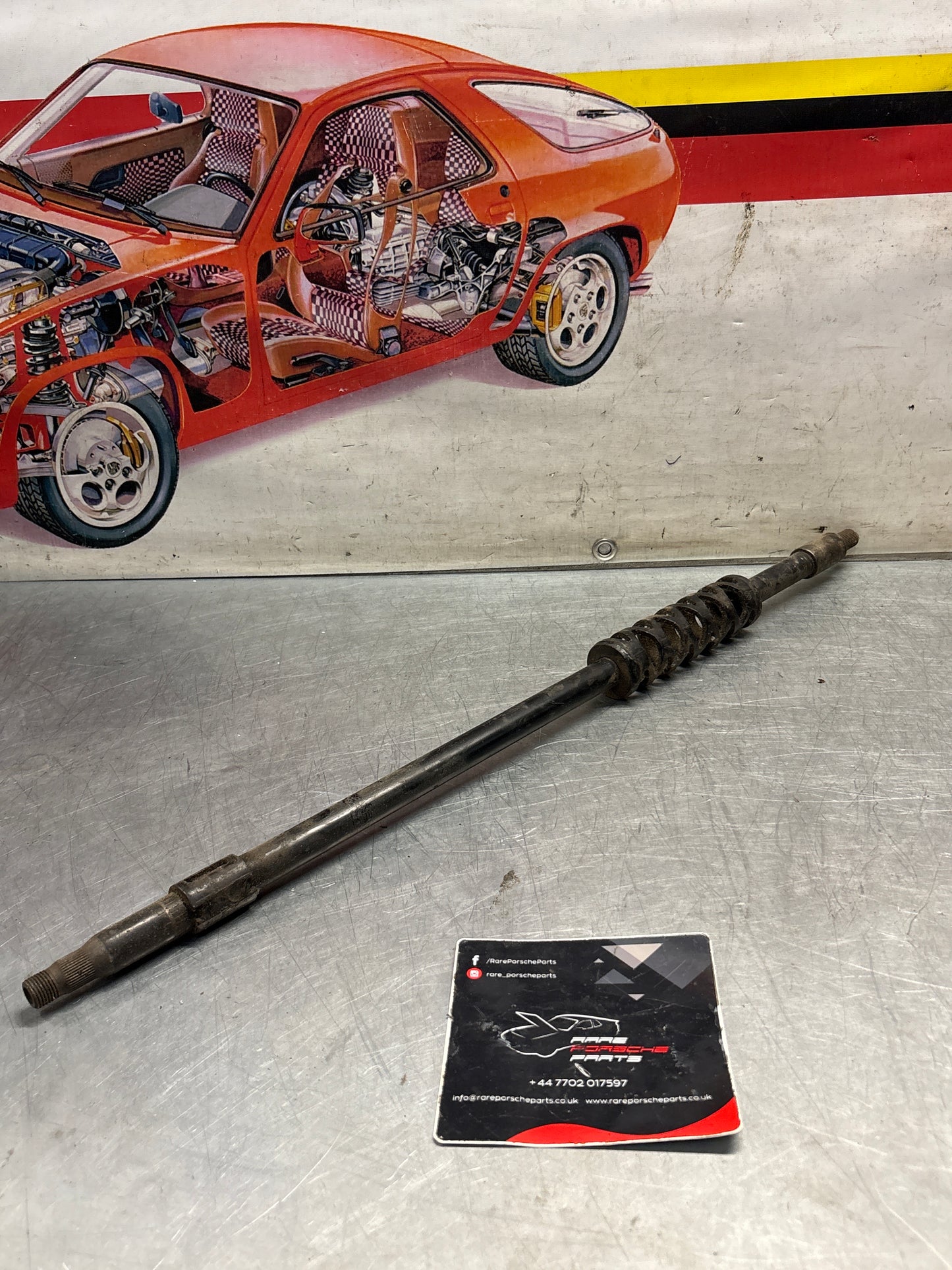 Porsche 924 / 924S / 944 LHD steering coloumn shaft, used 94434701904