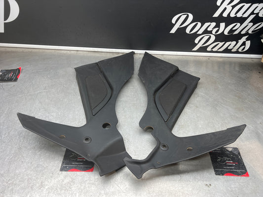 Porsche 944 Turbo S2 Black rear interior C Post trims/cards with M490 sound package, used 94455502113 / 94455502213