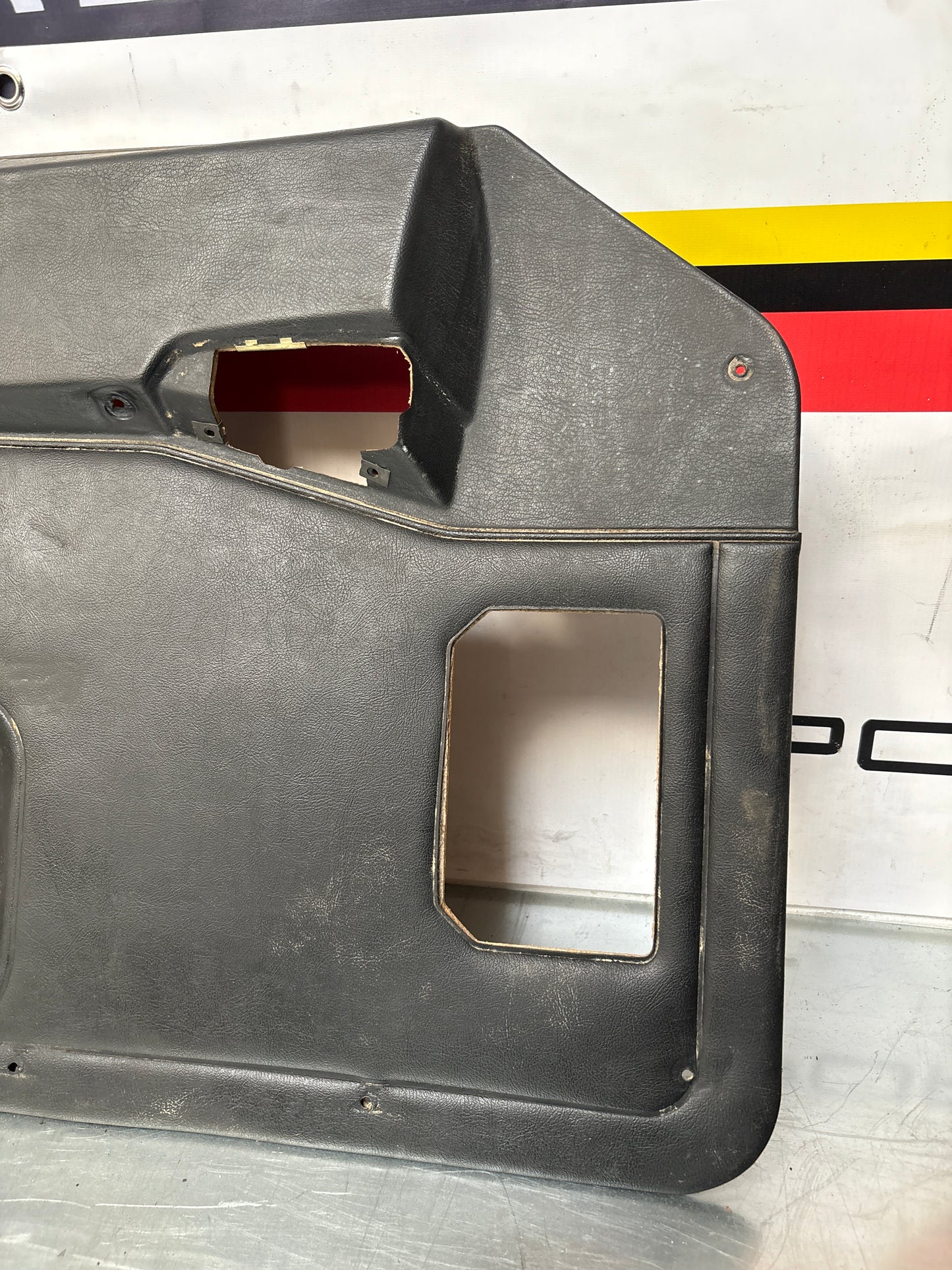 Porsche 944 left side Black door card, used 94455501701
