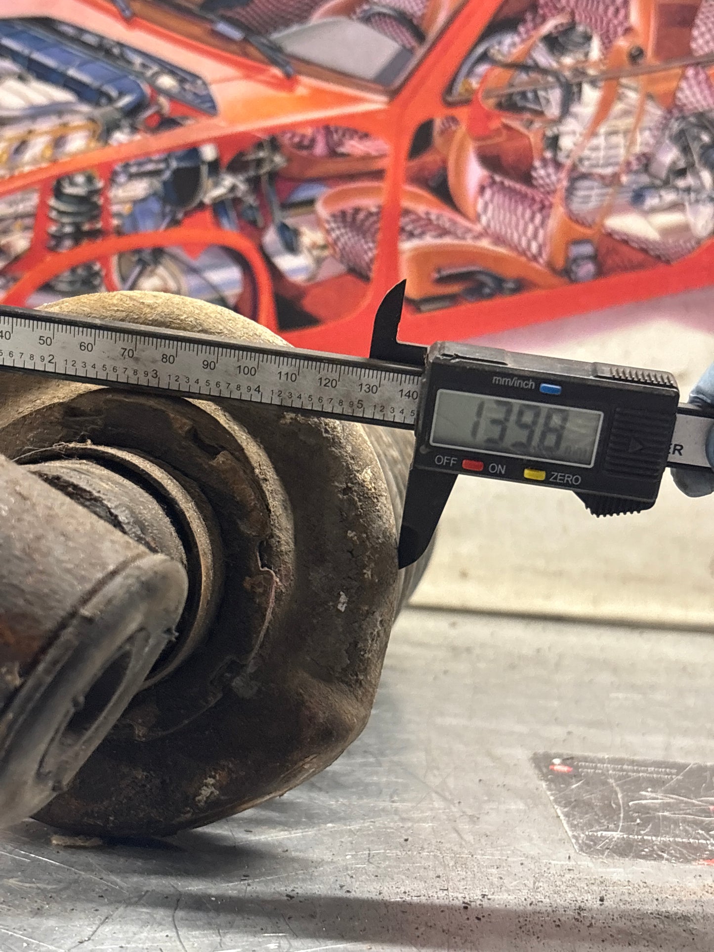 Porsche 928 rear shock absorber, used 92833305108