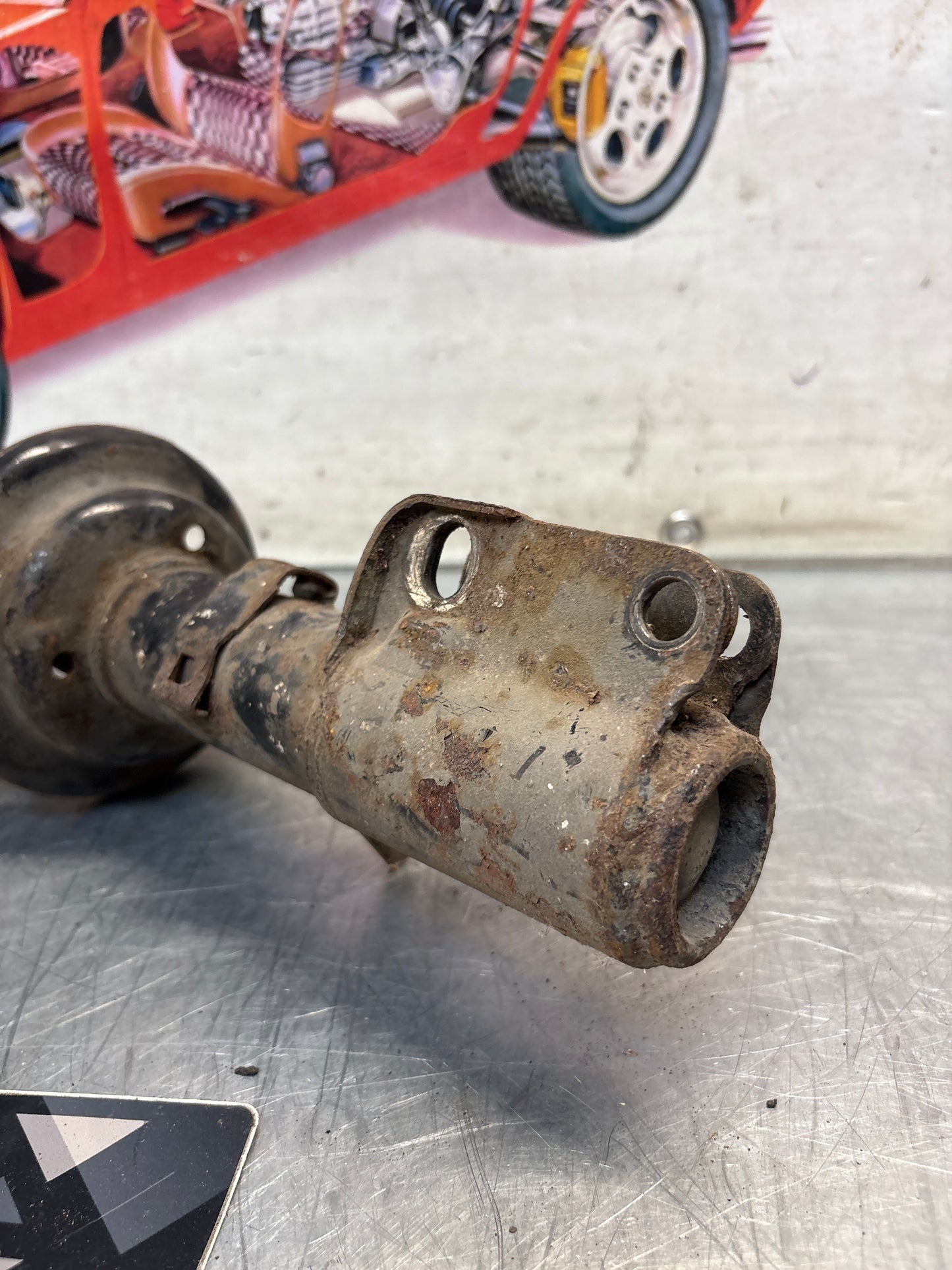 Porsche 924S / 944 left shock absorber strut, used 94434303111