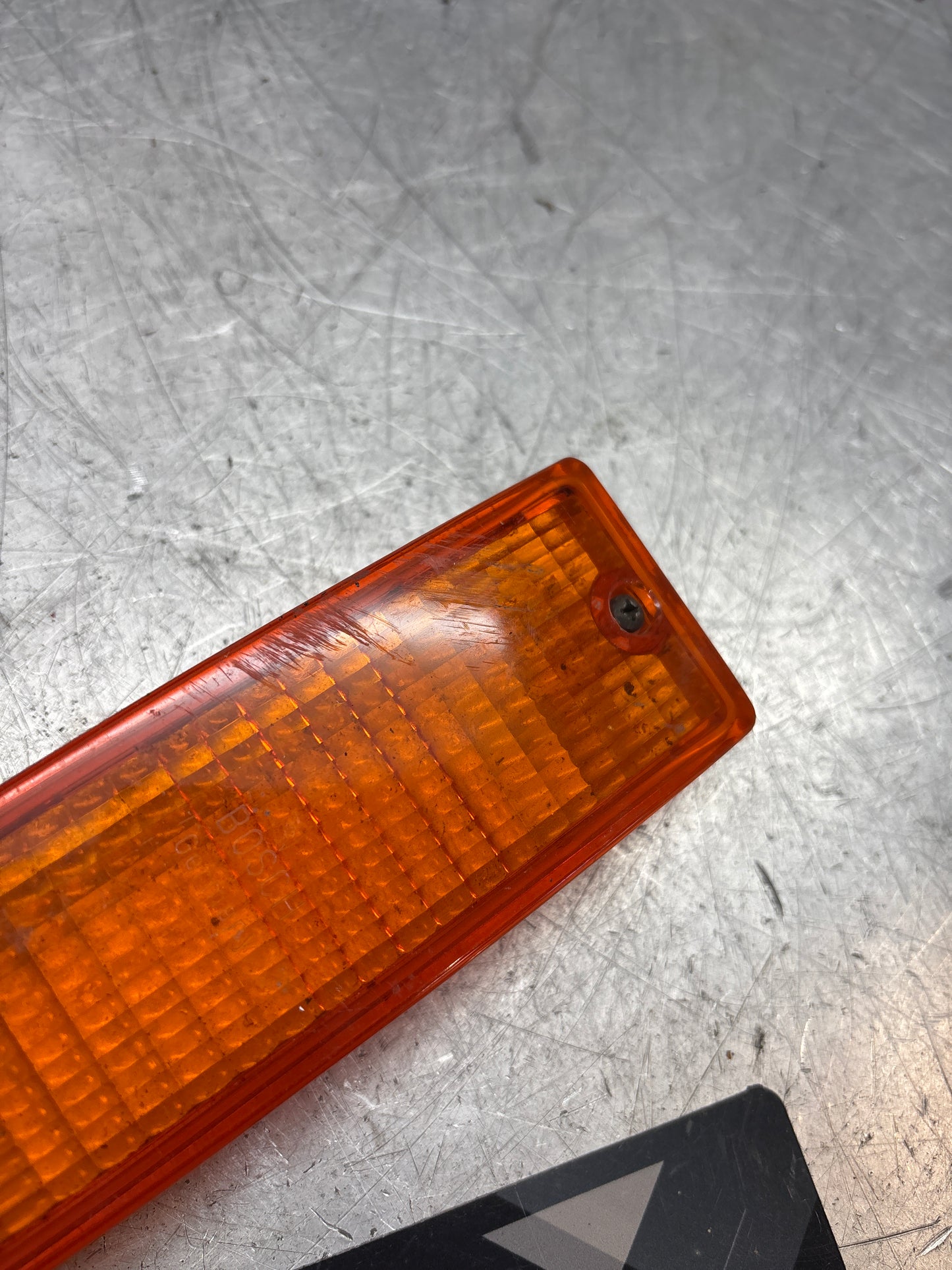 Porsche 911 indicator lens, 74-89, used, scratched 91163191600