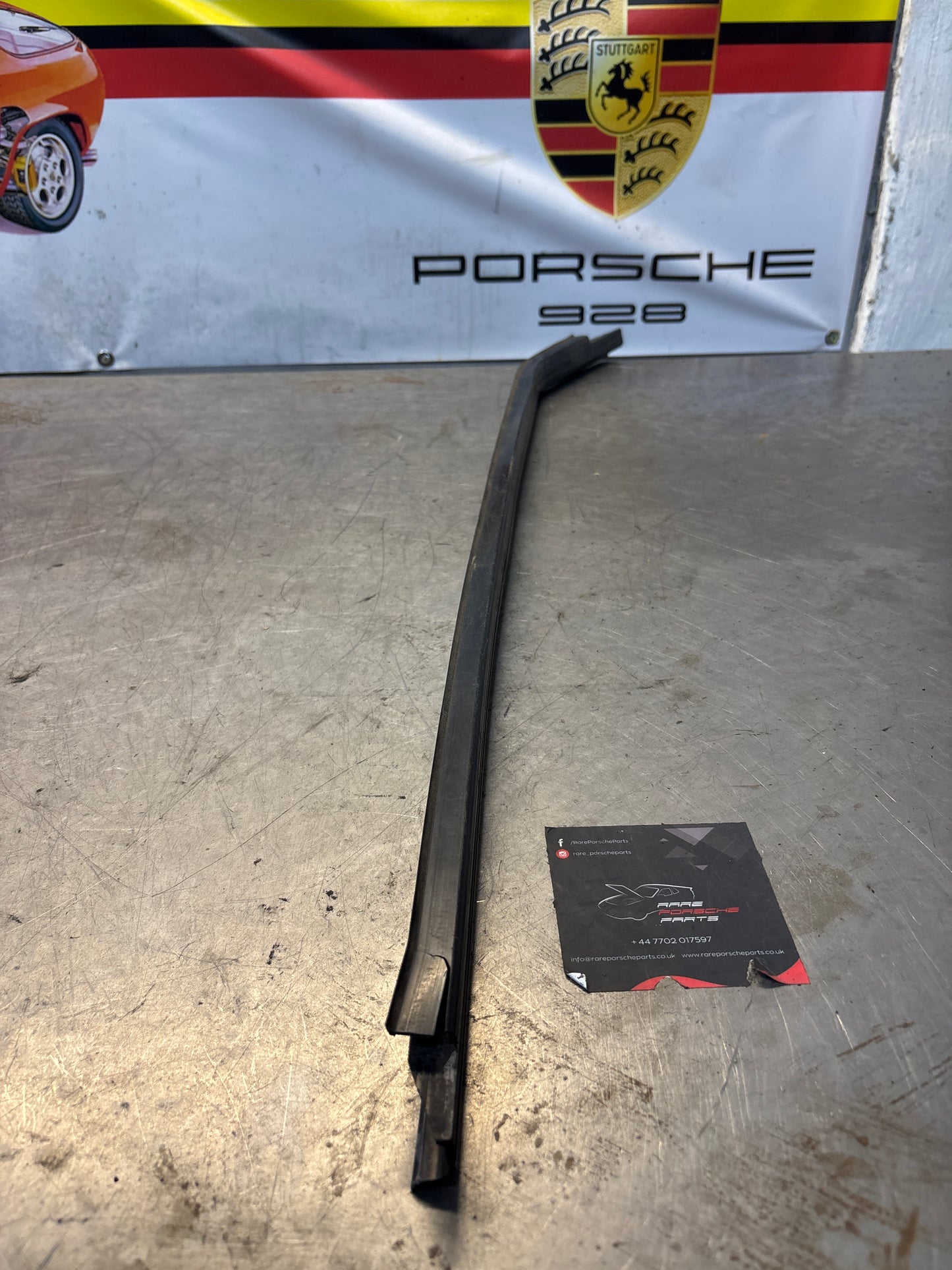 Porsche early 924/944 right sill trim, used 477853658A