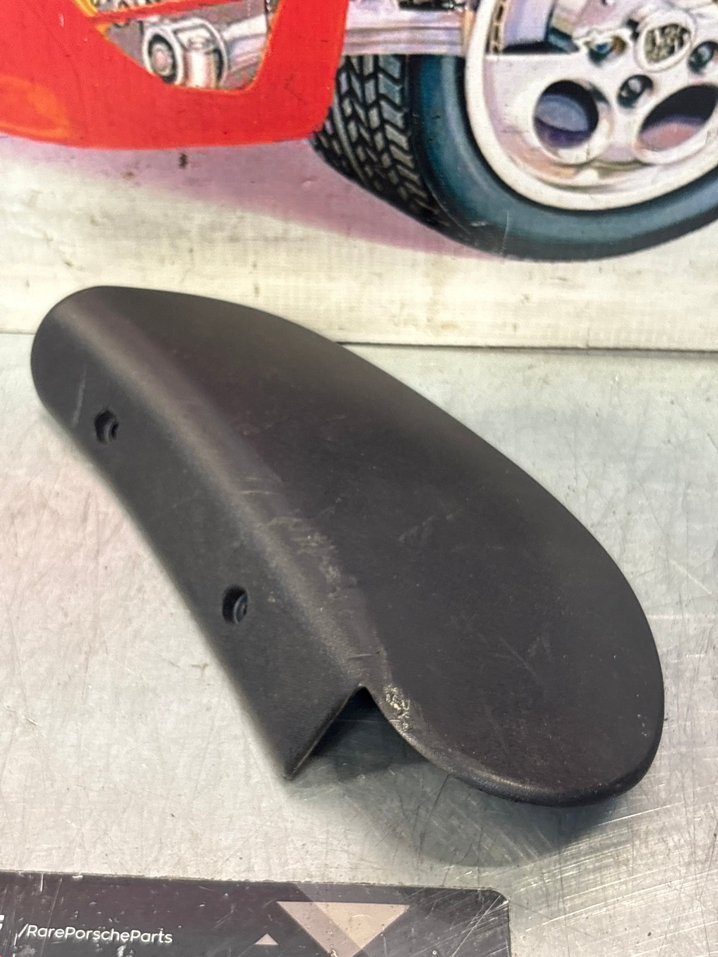 Porsche 928 seat hinge cover, right marine blue used 92852114802