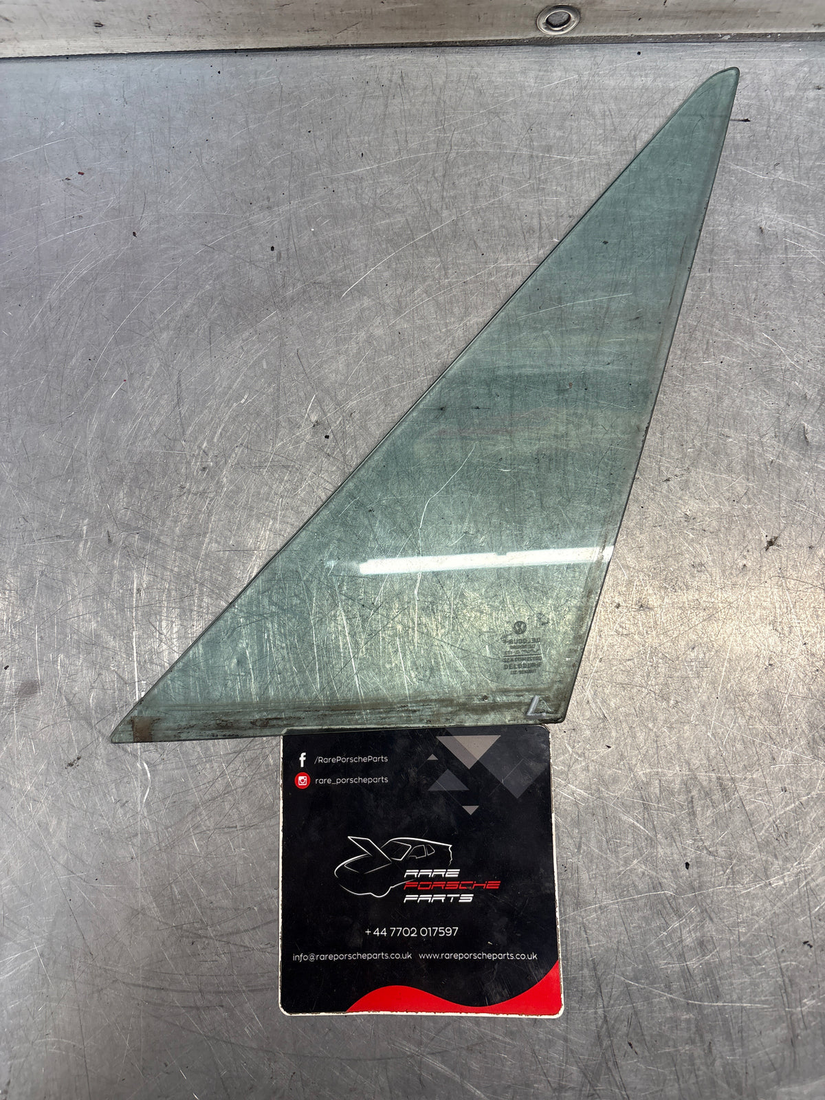 Porsche 914 heat protection side window glass, used, left side 91454202510