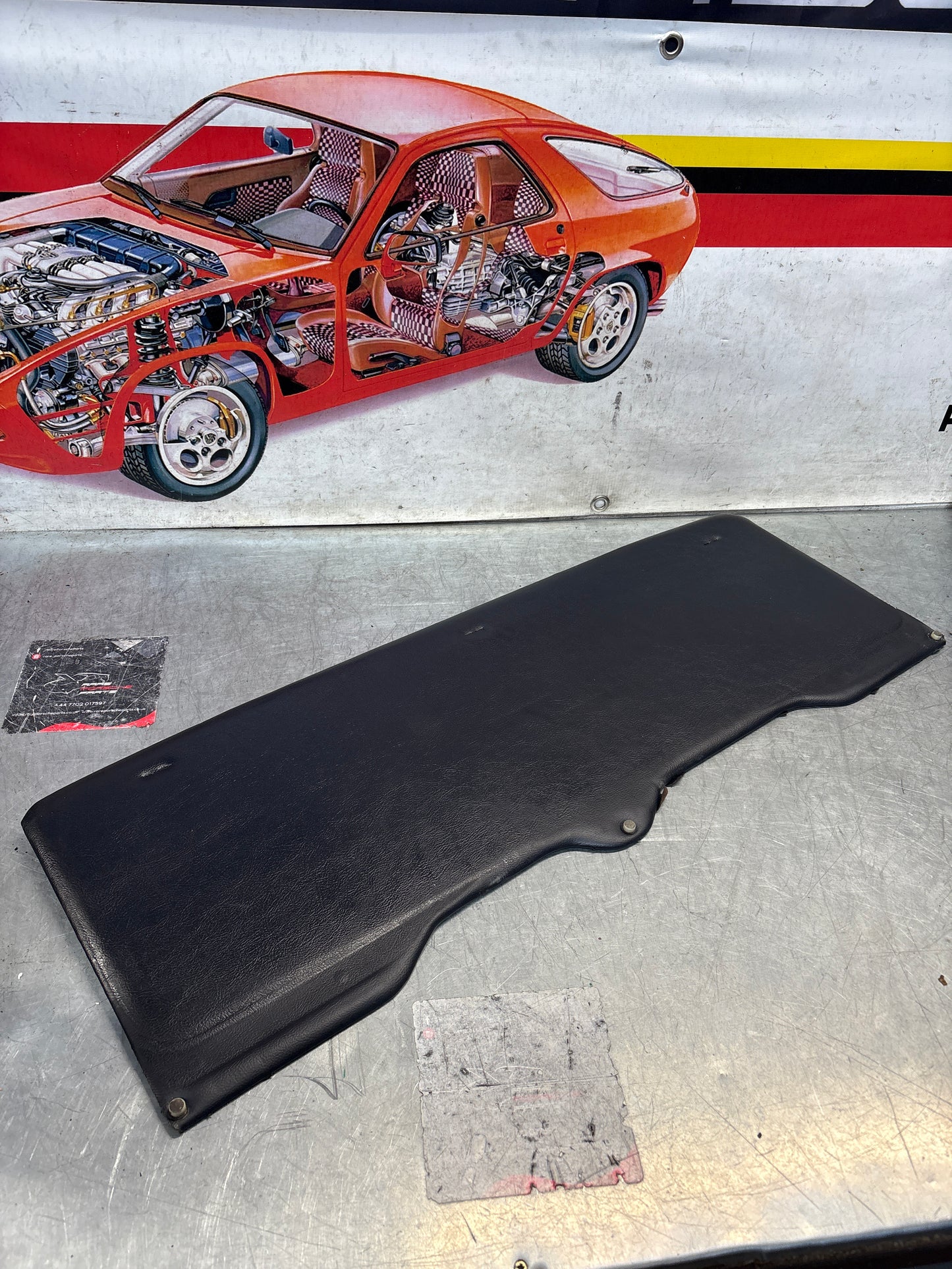 Porsche 928 sun roof headliner trim, blue, used 92856406950KZ3