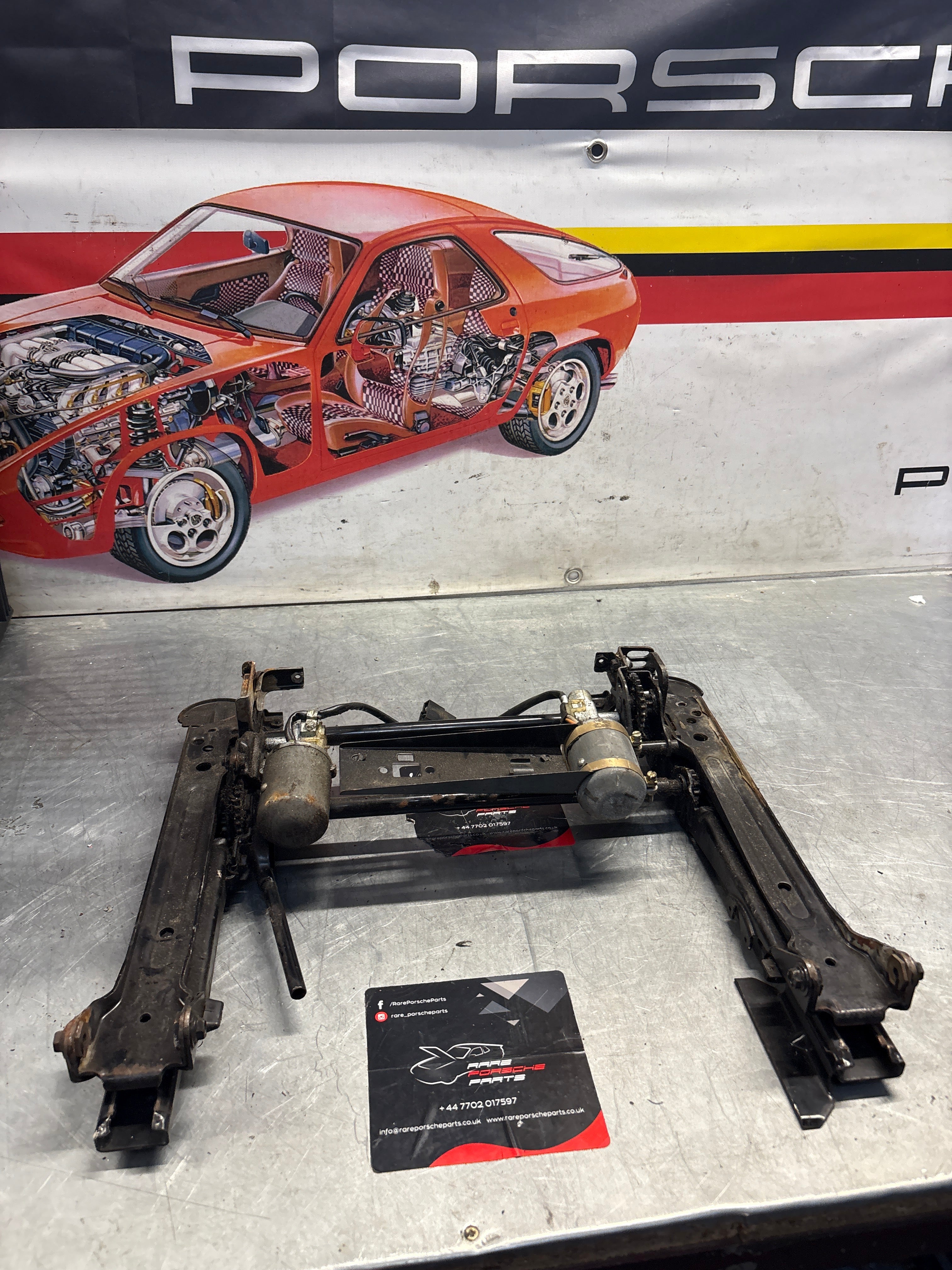 Porsche 928 electric seat rail seat frame, with motor, used 0130049007 ...