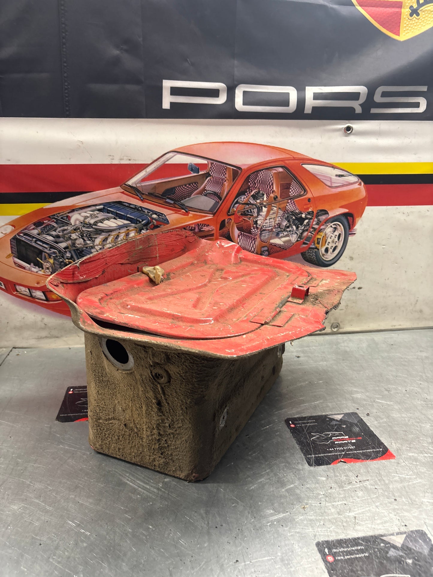 Porsche 928 Battery tray cut, 92850180502 used