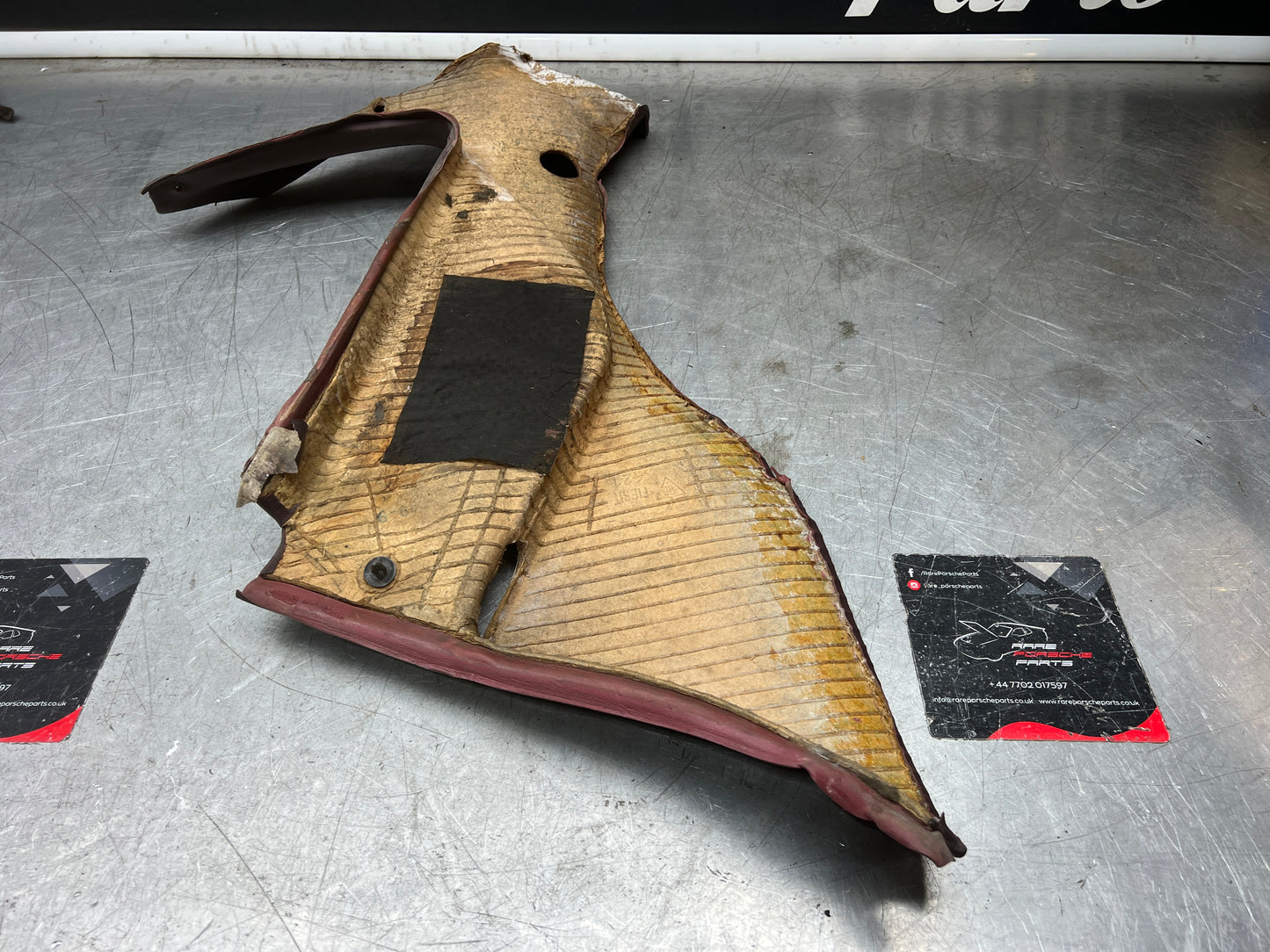 Porsche 944 burgundy rear interior C Post trims/cards. Quarter panel trim used 94455502101 94455502201