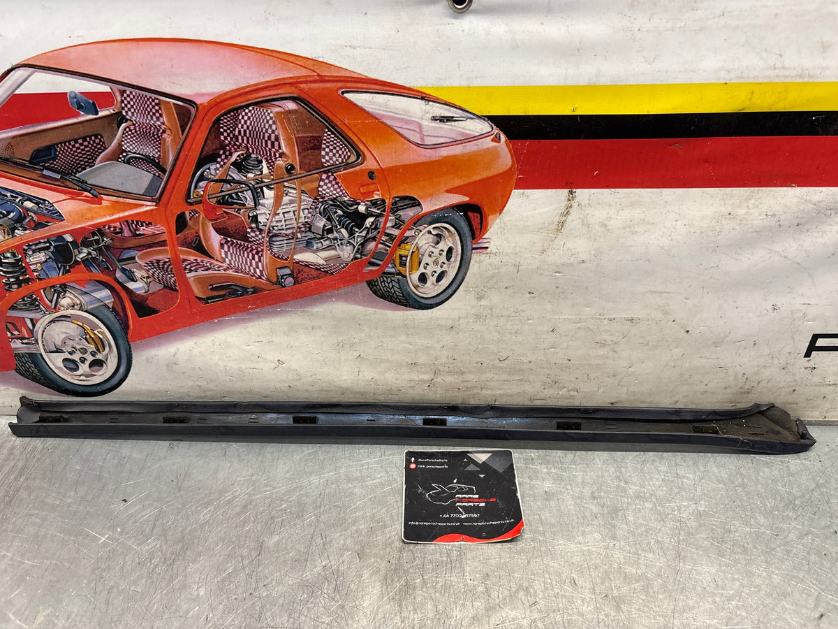 Porsche 928 tailgate trim, left, near side, marine blue, 92855503702, used