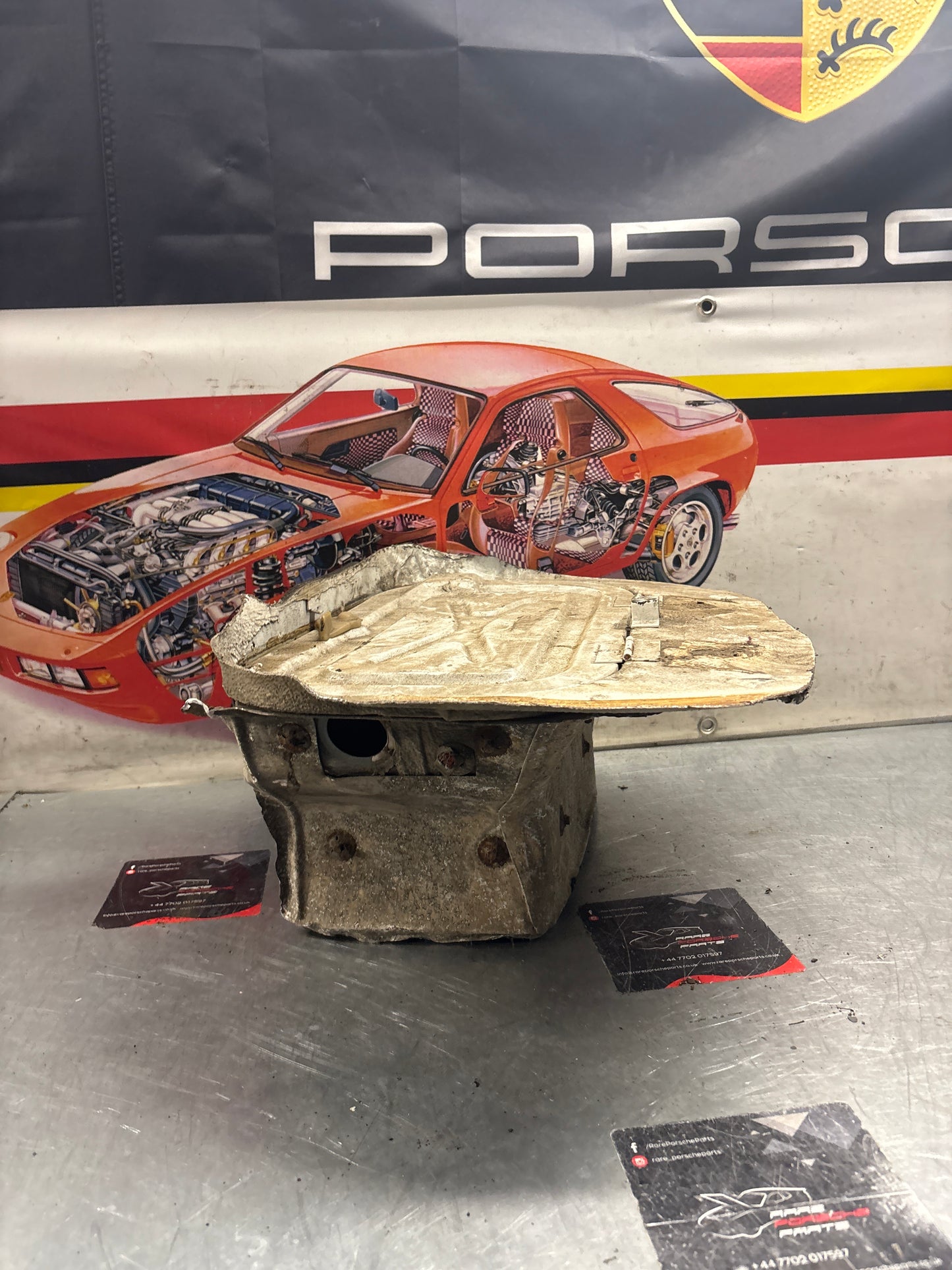 Porsche 928 Battery tray cut, 92850180502 used