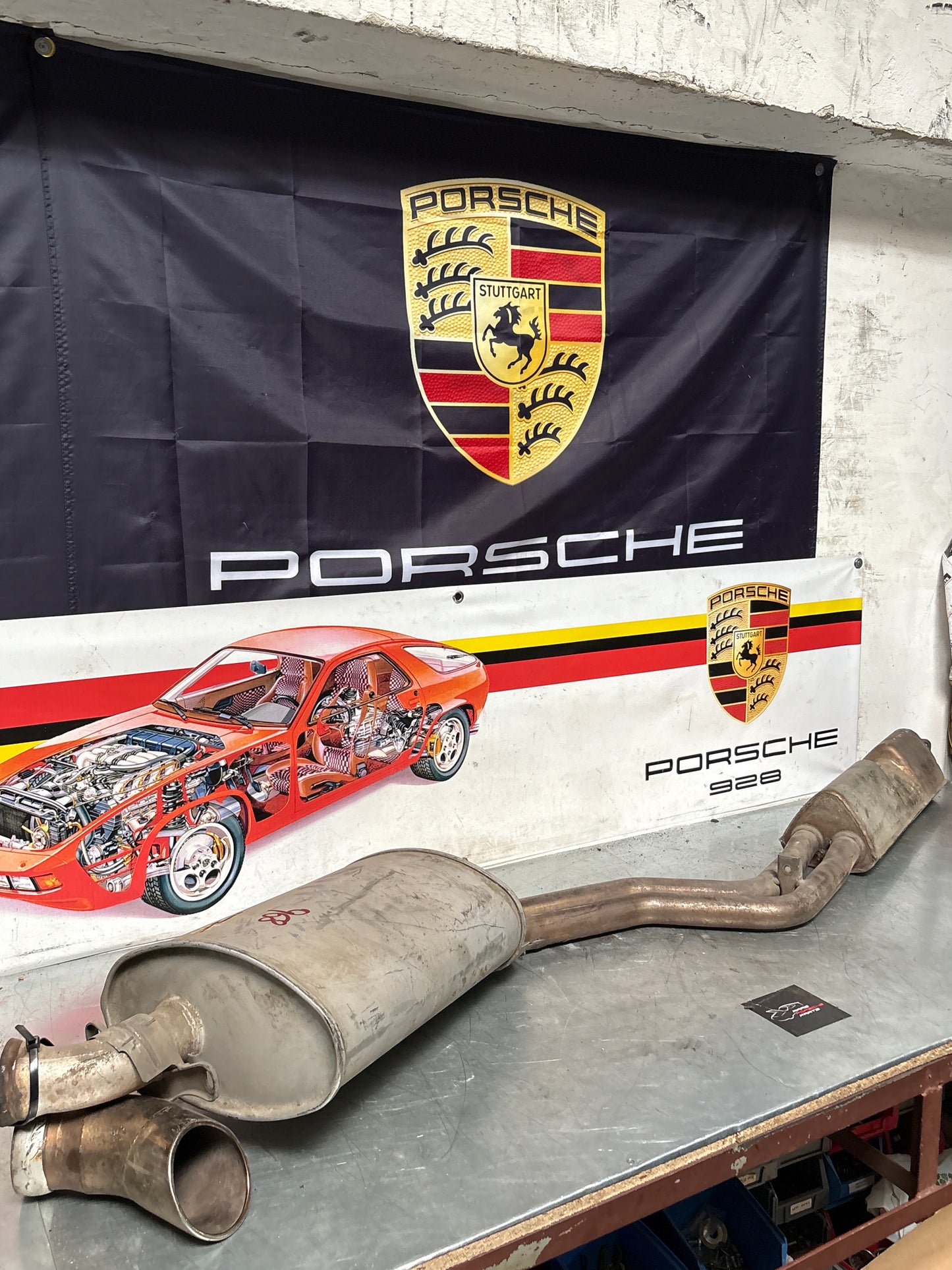 Porsche 968 exhaust system rear muffler, used 94411104111