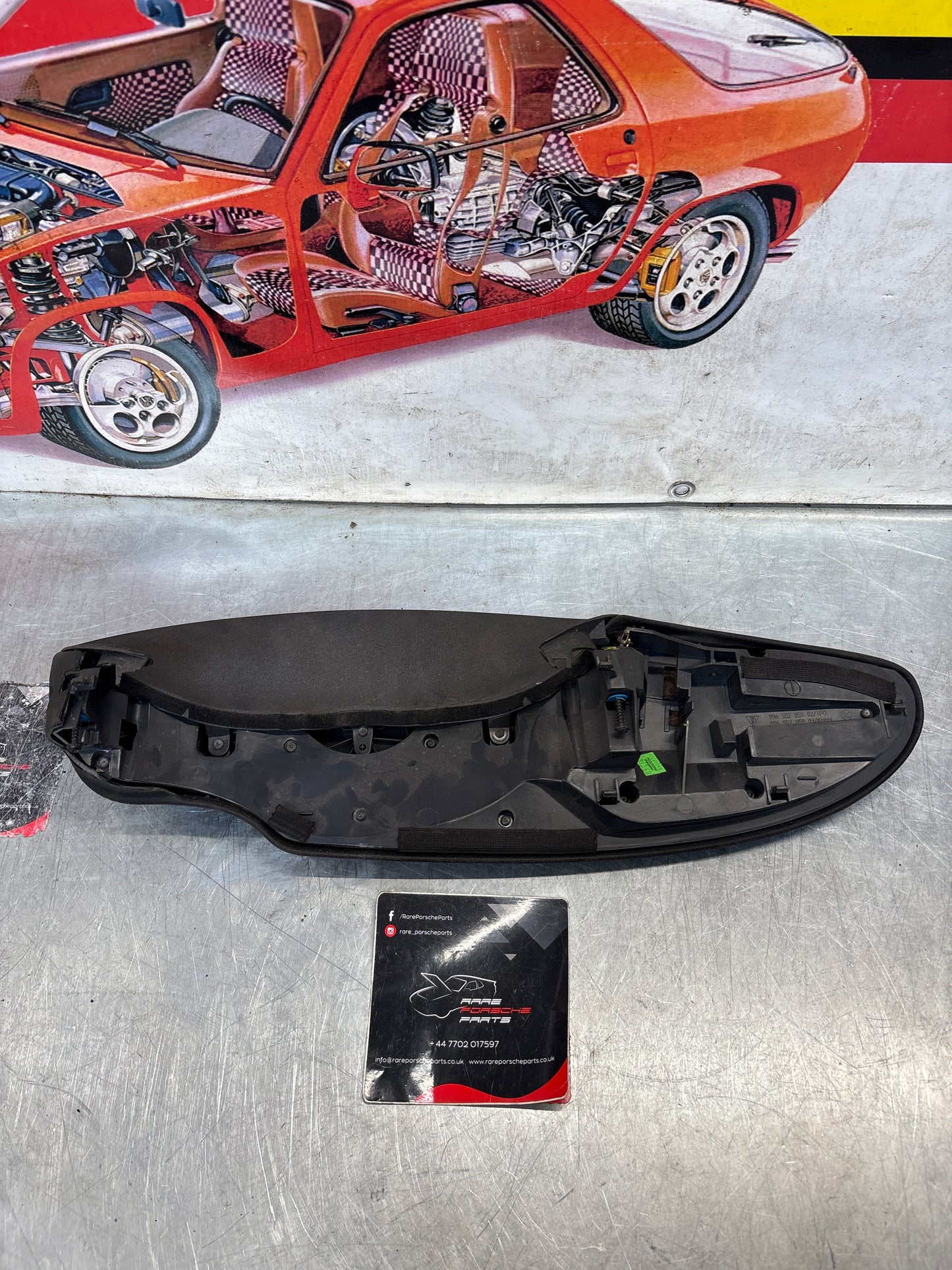 Porsche 911 996 dasboard cluster trim, used, black 99655205902