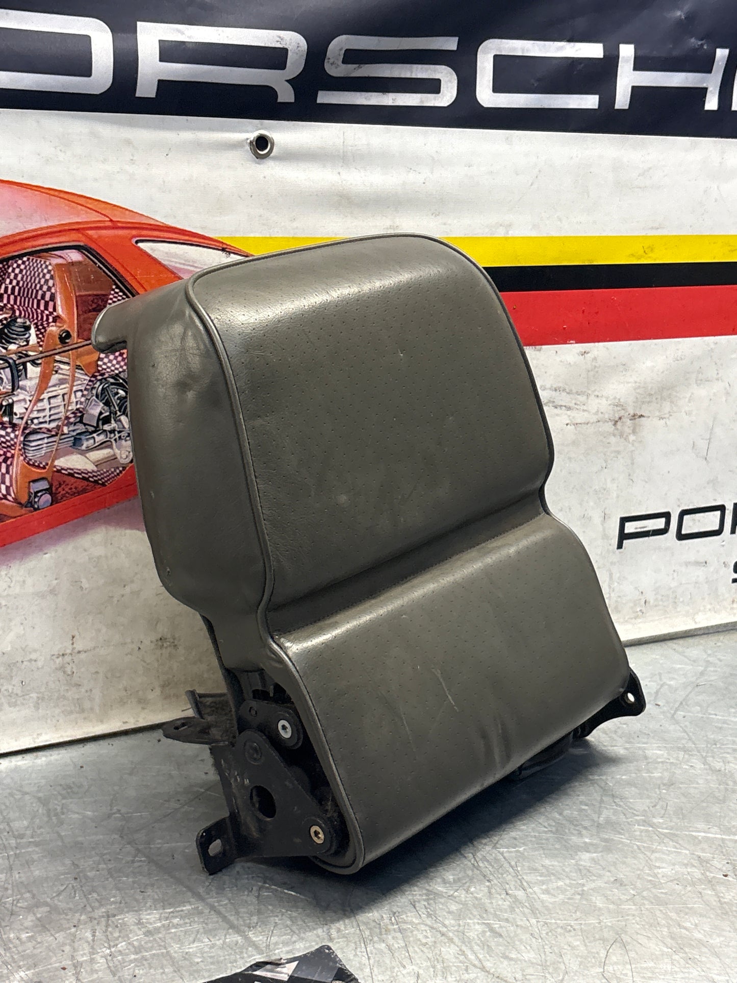 Porsche 928 rear seat backrest, greyish green, used 92852203752