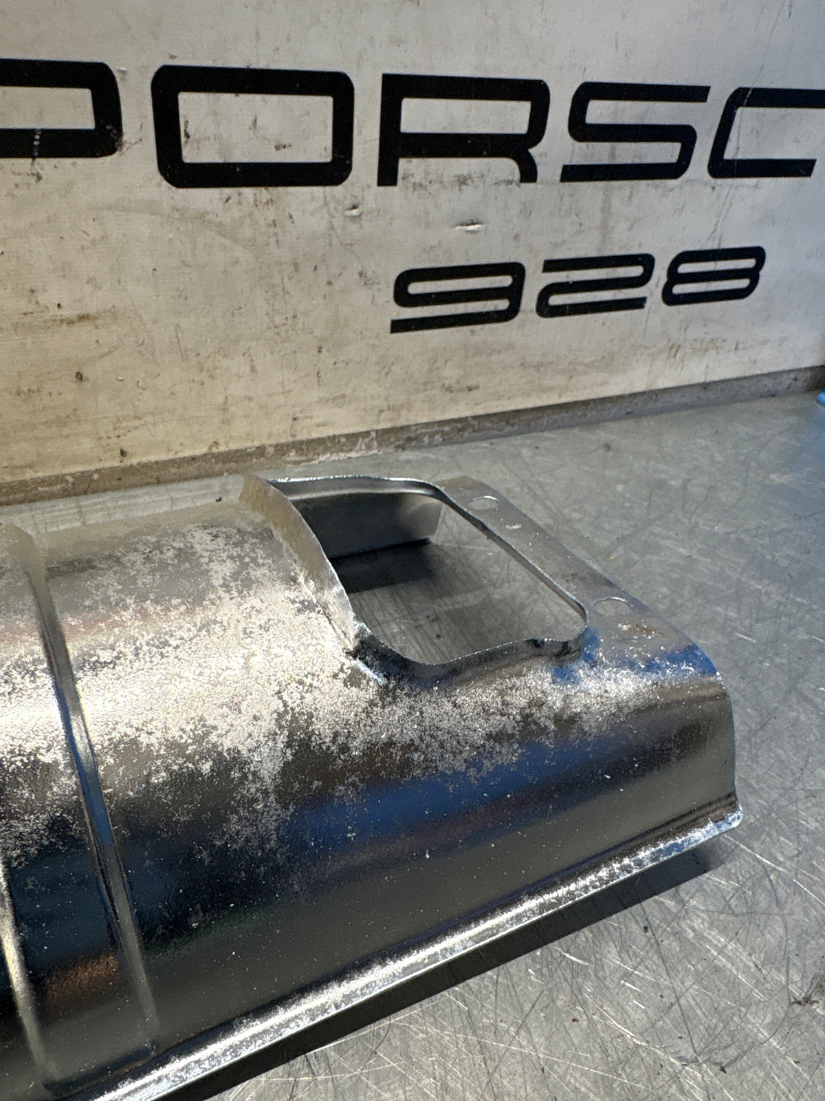Porsche 928 heat protection plate, 92850449101, refurbished