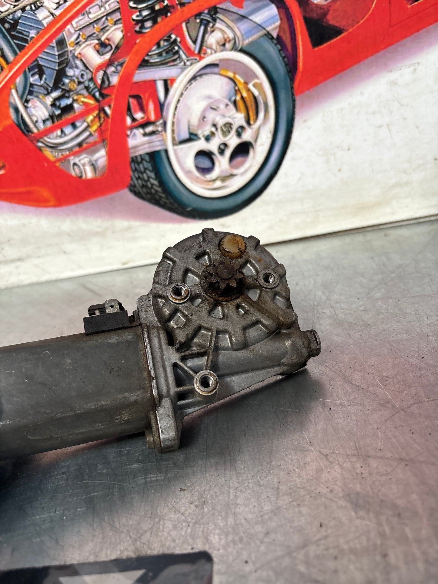 Porsche 911 left window motor, used 0130821064