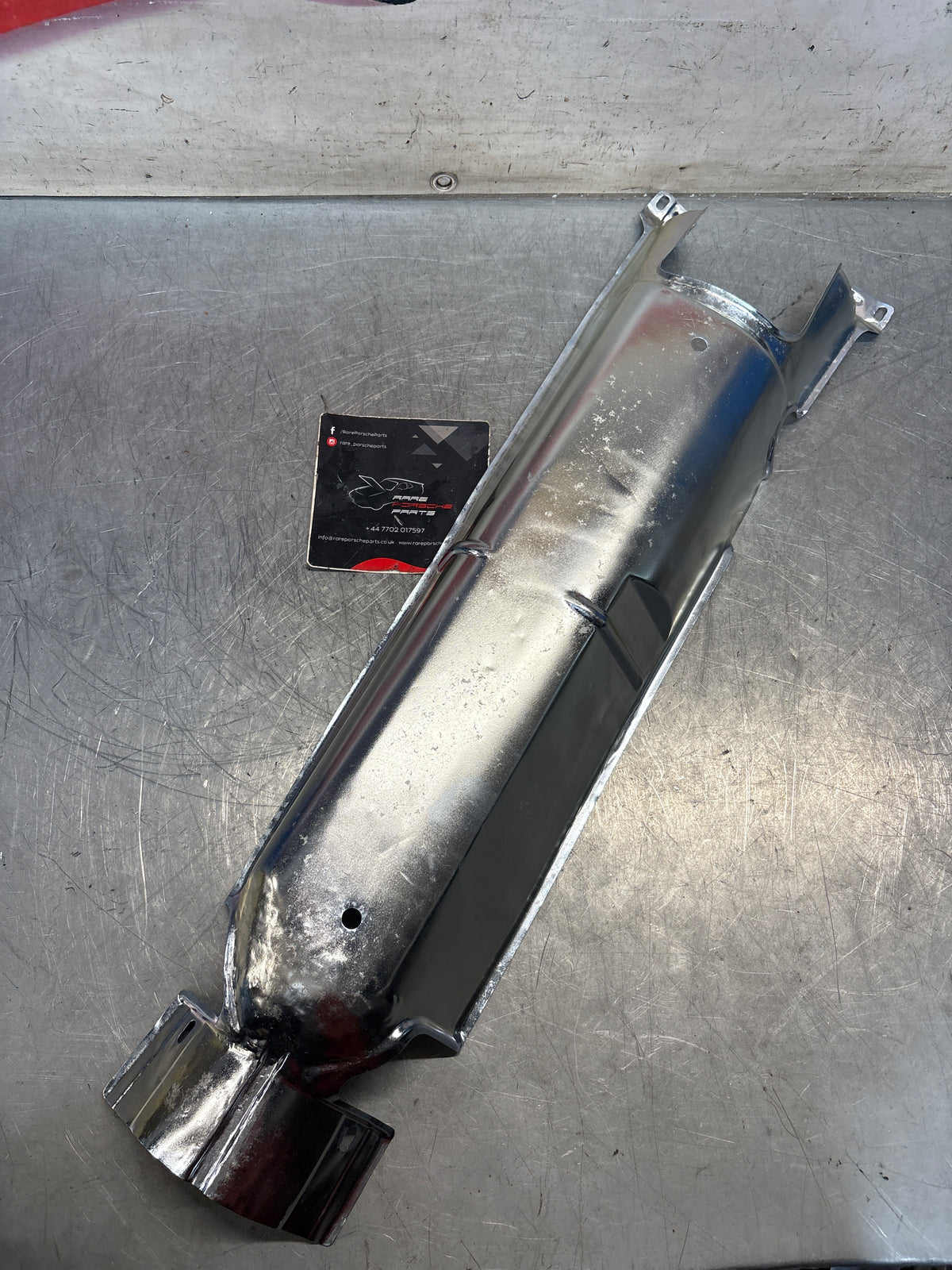 Porsche 924 -82 heat shield, middle section, 477803869, refurbished