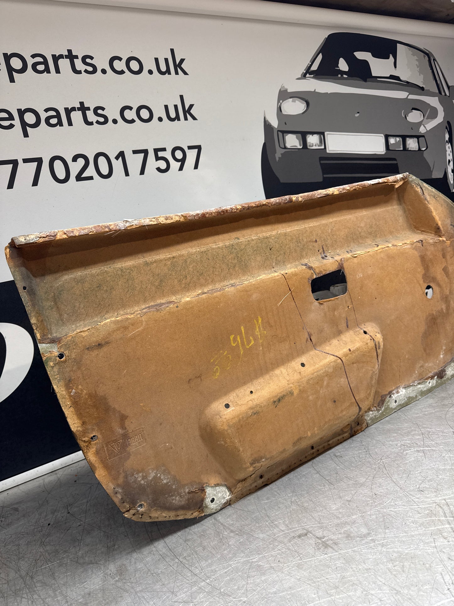 Porsche 924/ Early 944 Bare door card. Fibreglass repaired. 477867012