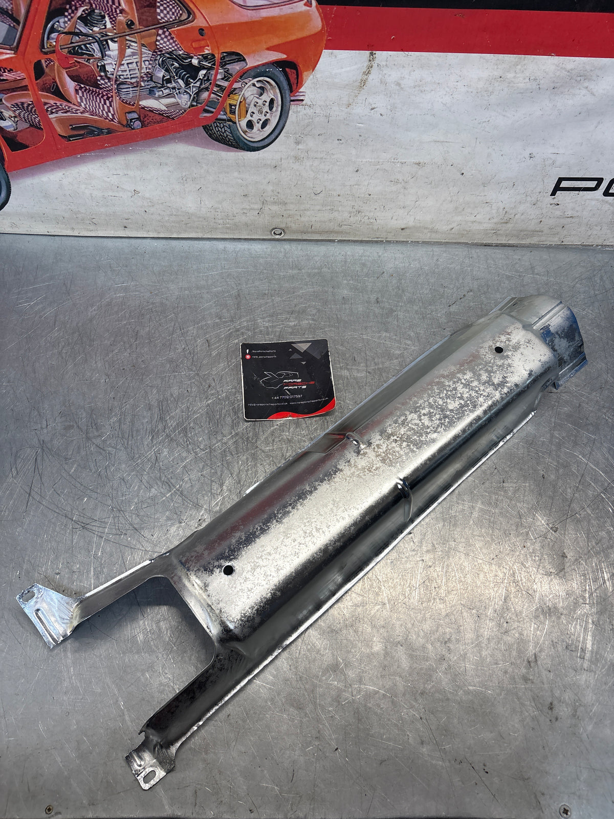 Porsche 924 (from 82) 924S 944 heat shield, middle section, 95150486900, refurbished