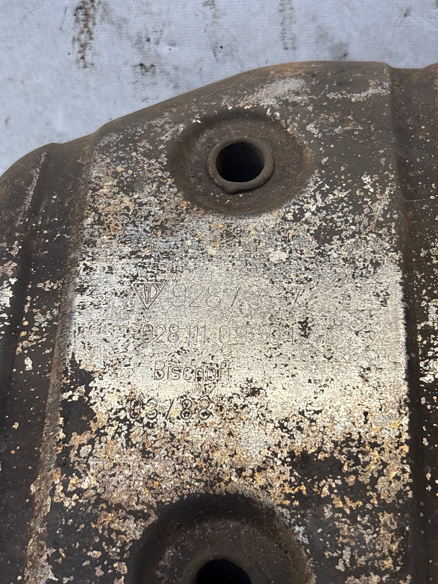Porsche 928 Left side silencer, used 92811109301