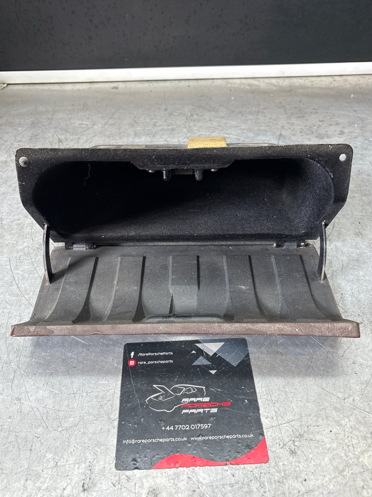 Porsche 924 glovebox with brown door, used 477857095A