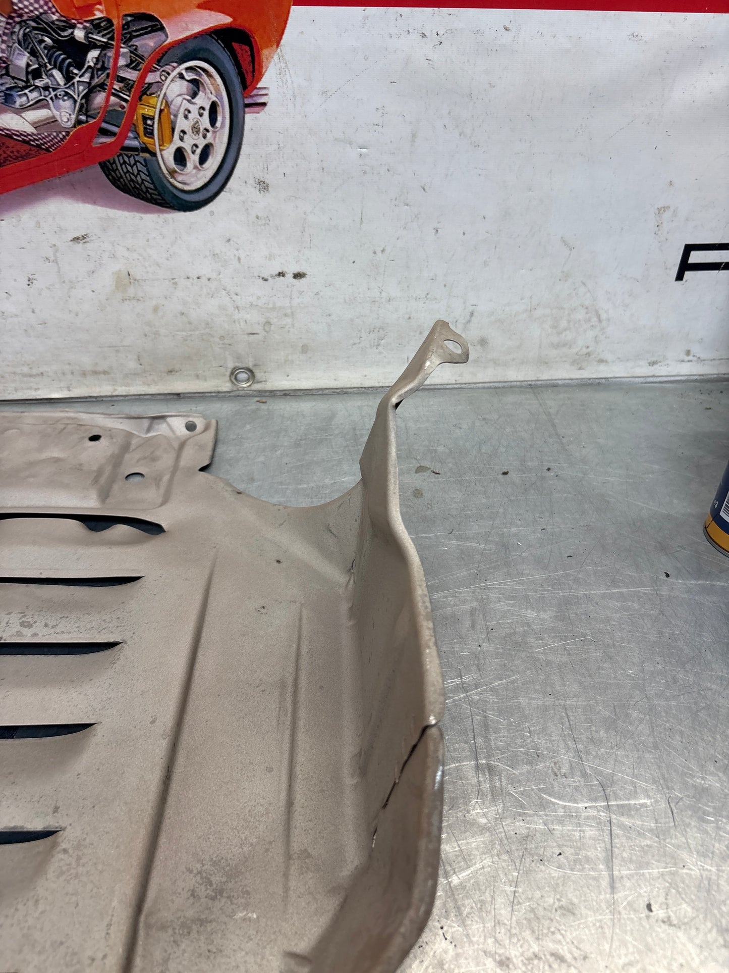 Porsche 924 early steel engine tray / belly pan / undertray used 477407583C refurbished