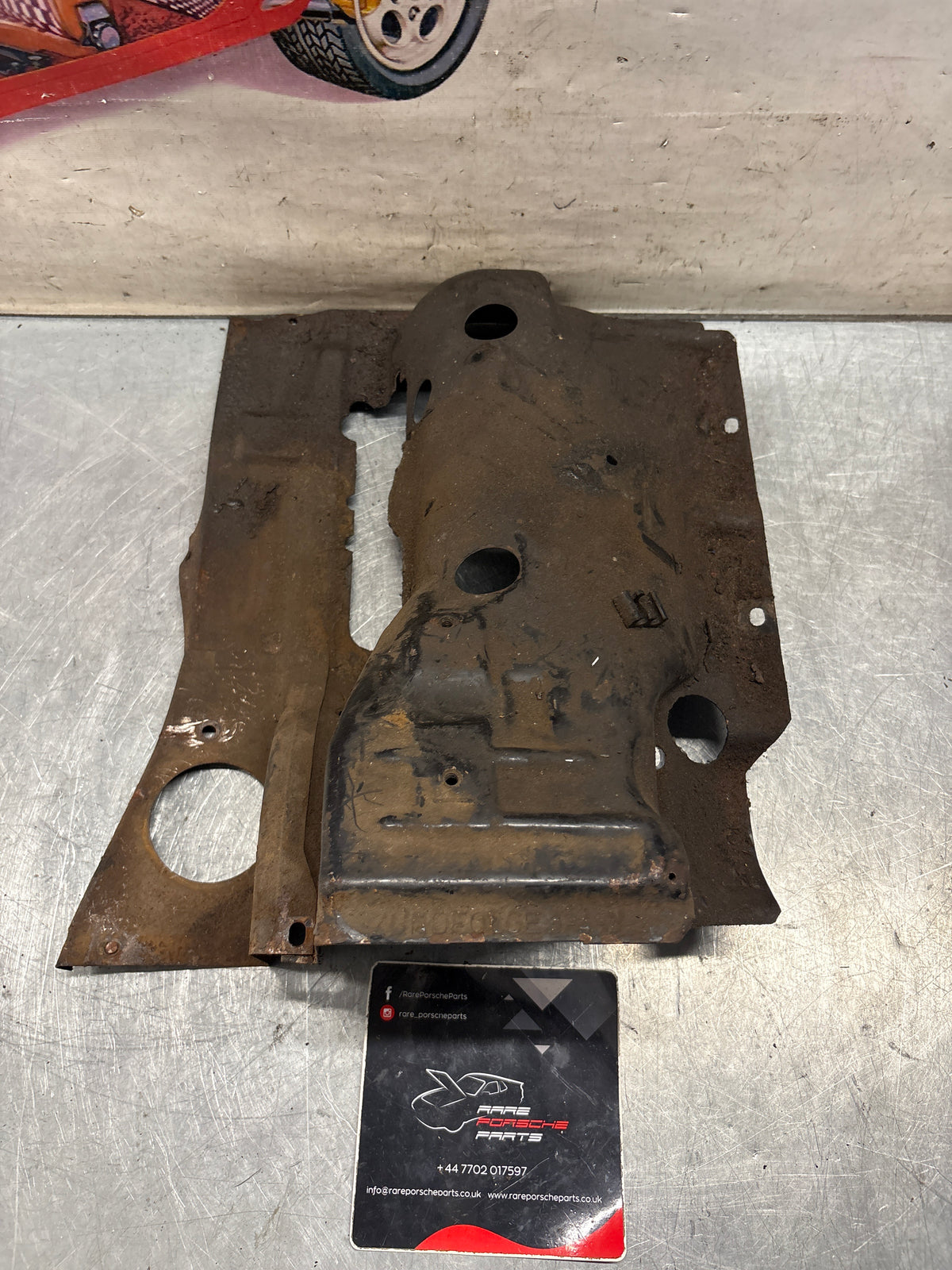Porsche 914 cylinder cover heat shield, used 022119299A