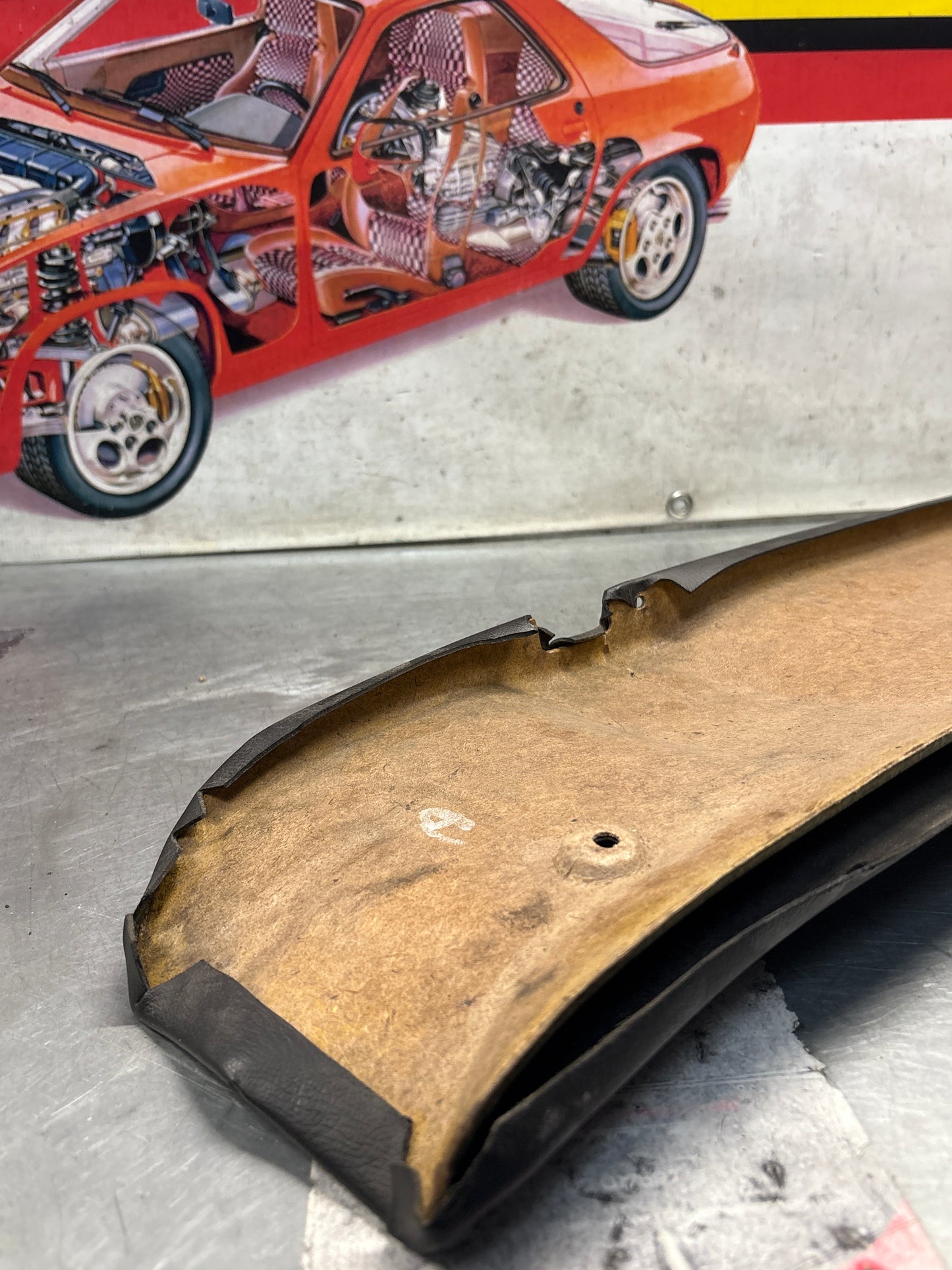 Porsche 924 944 sunroof mechanism trim panel Black 1984 onwards 94455594100