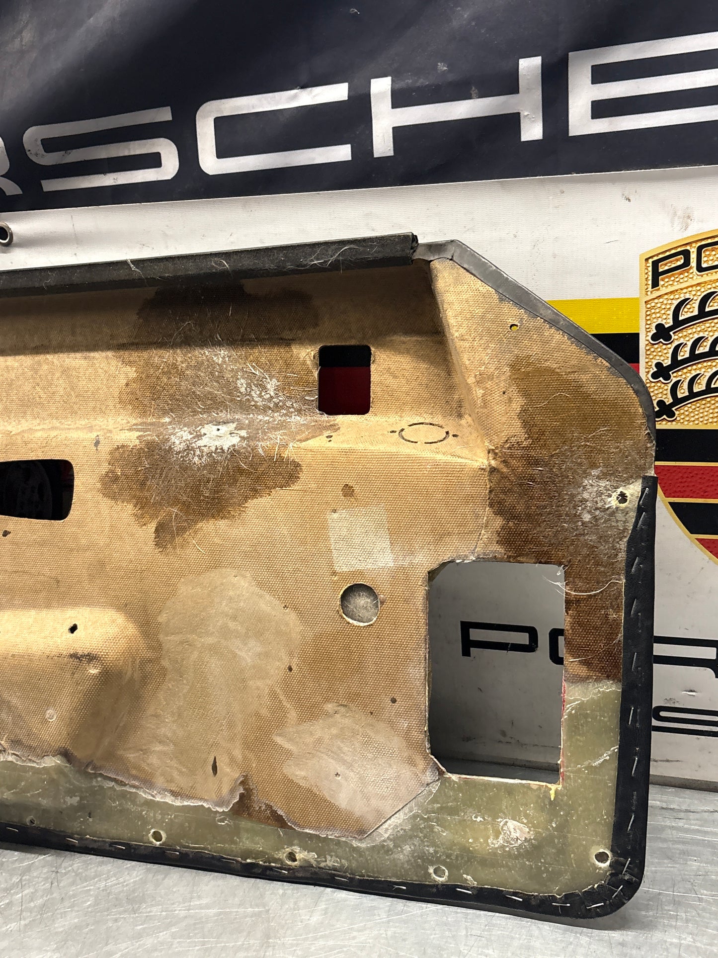 Porsche 924 / 944 Pair of early electric door cards, LHD 477867012 / 477867011