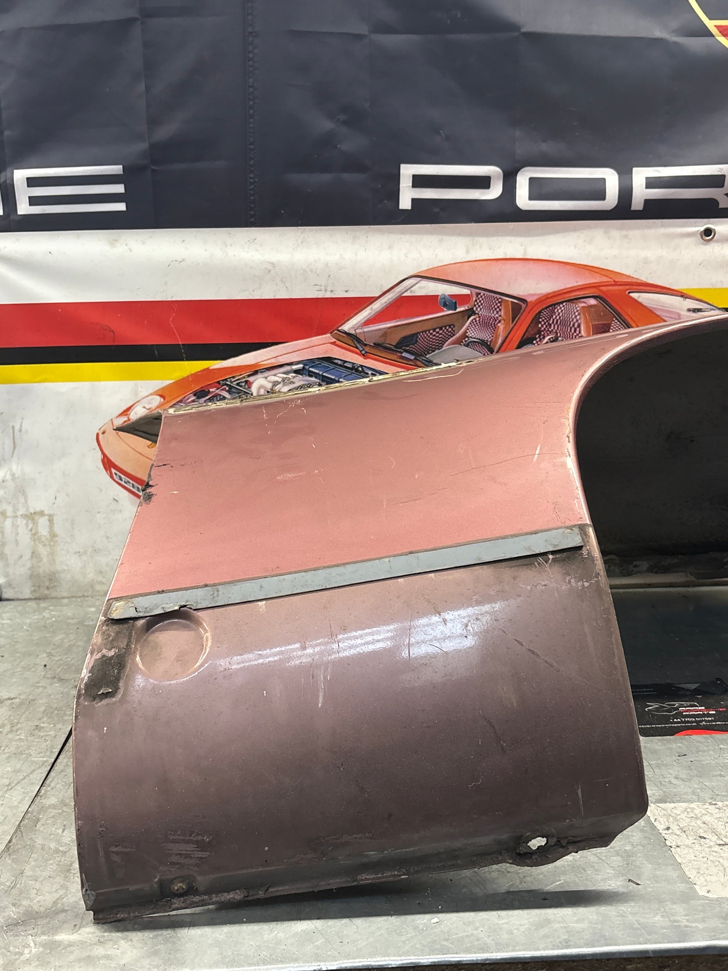 Porsche 928 S4 GT front right wing, used, 92850301211