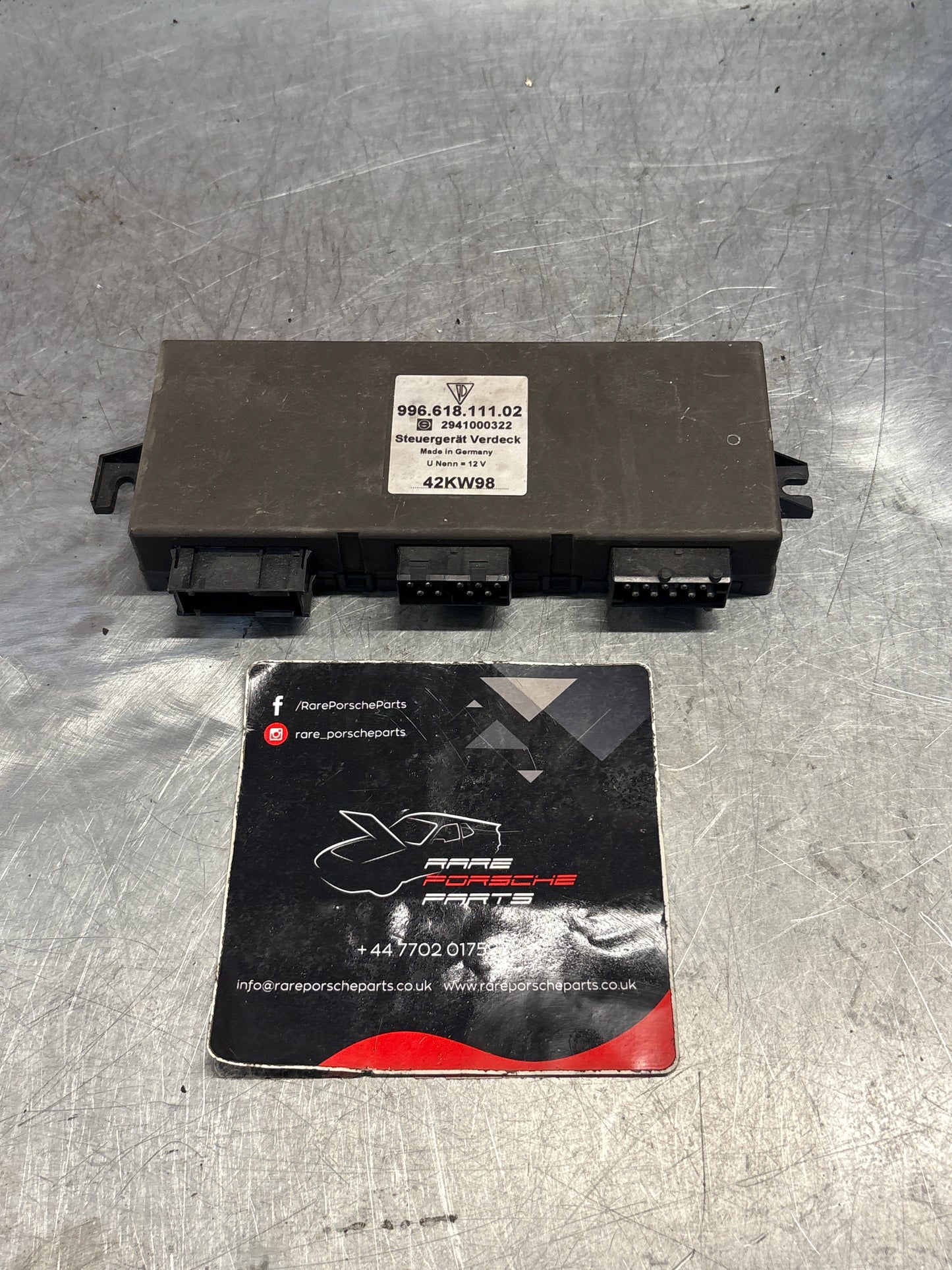 Porsche 911 996 convertible roof control unit, used 99661811103