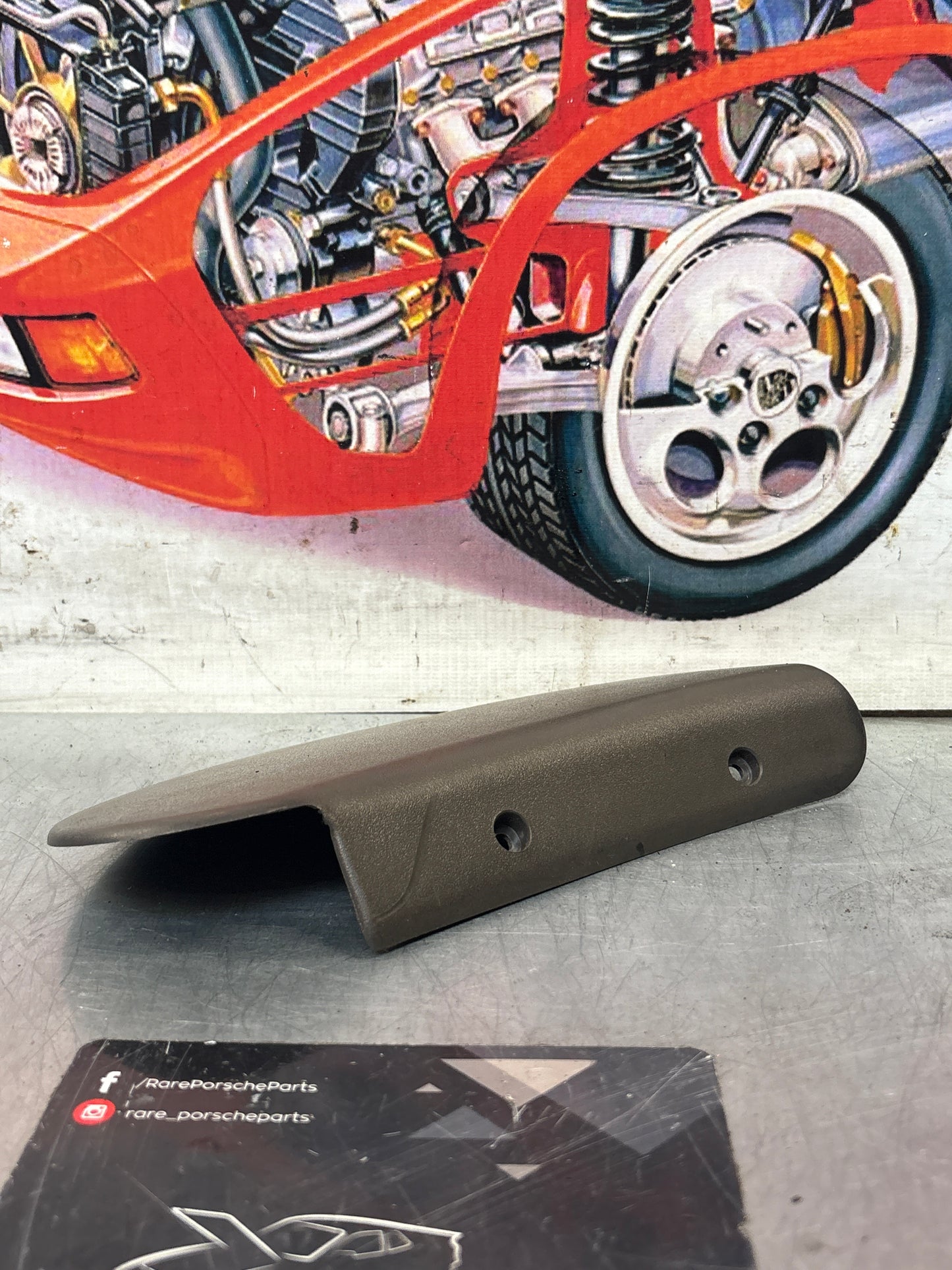 Porsche 928 seat hinge cover grey, left used 92852114702