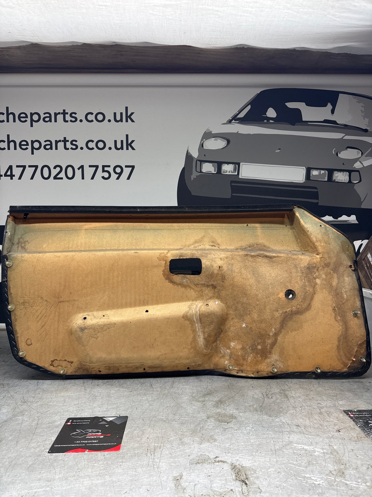 Porsche 924 Black LHD Right Door Card. Manual window (non electric) 477867011