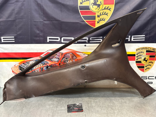 Porsche 928 early left side lower side trim panel, without loudspeaker, brown used 92855502102