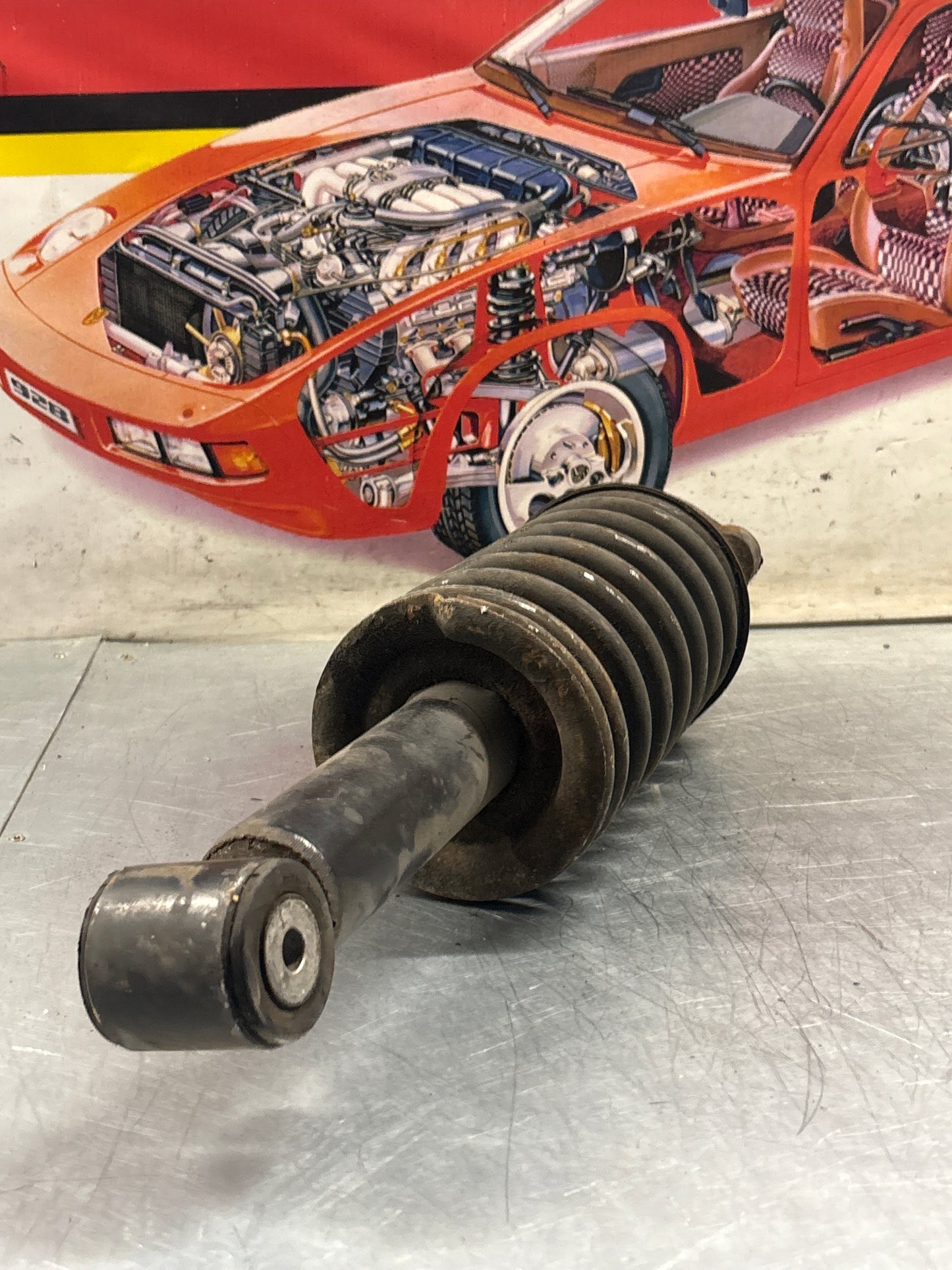 Porsche 928 front shock absorber, used 92834305504
