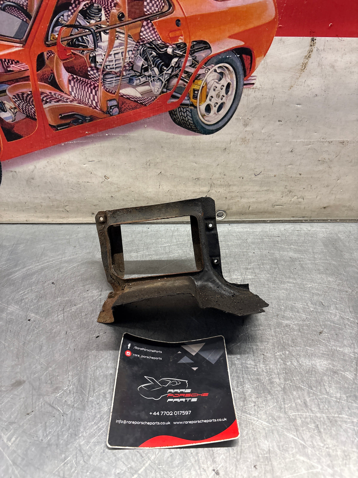 Porsche 914 oil cooler guide plate, used 021119367