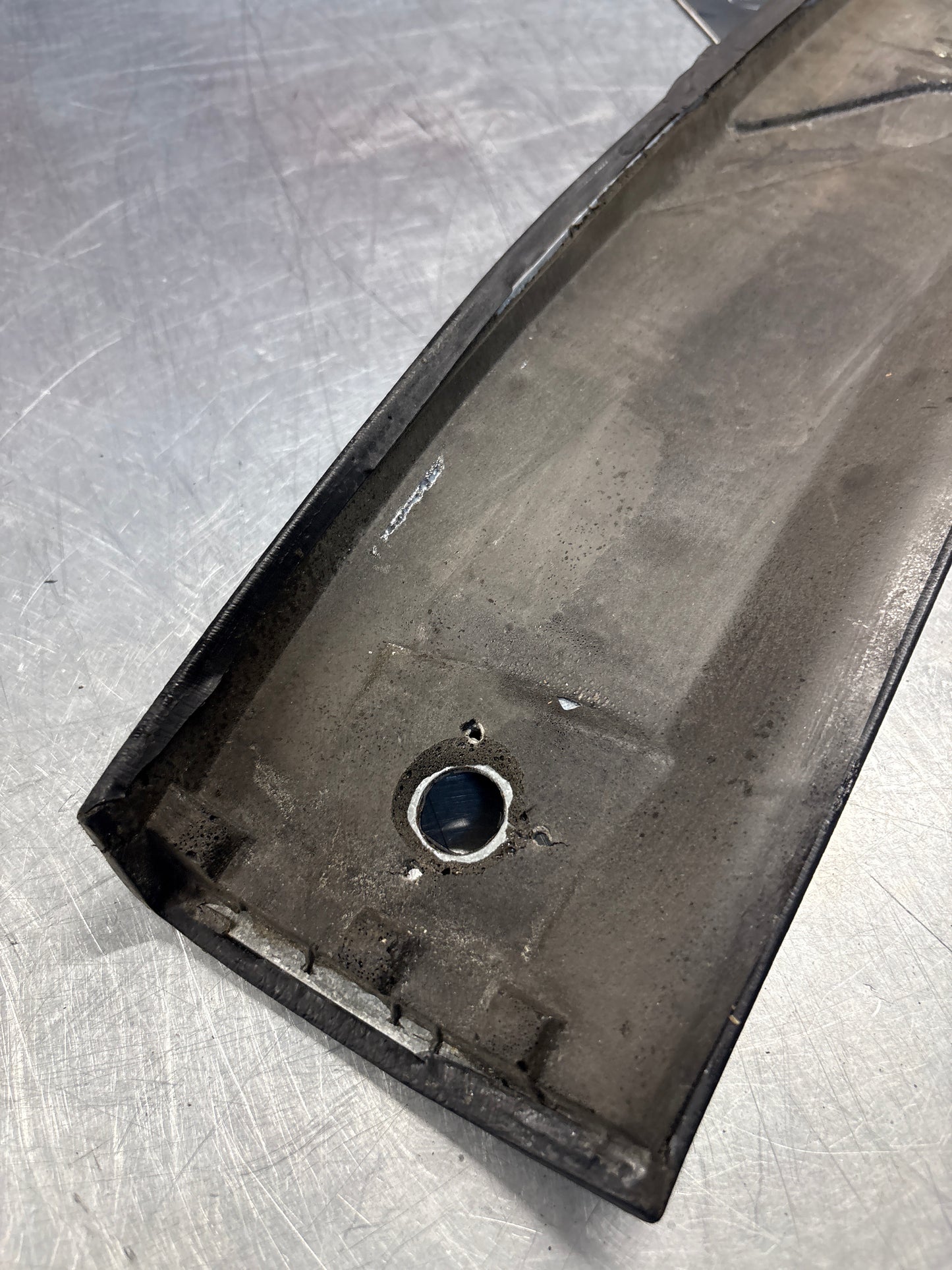 Porsche 944 / 968 front windshield panel trim, used, black 94455503700