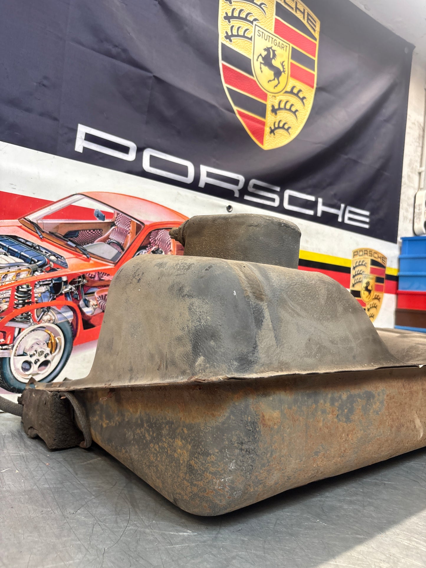 Porsche 924 944 metal fuel tank 477201021F used