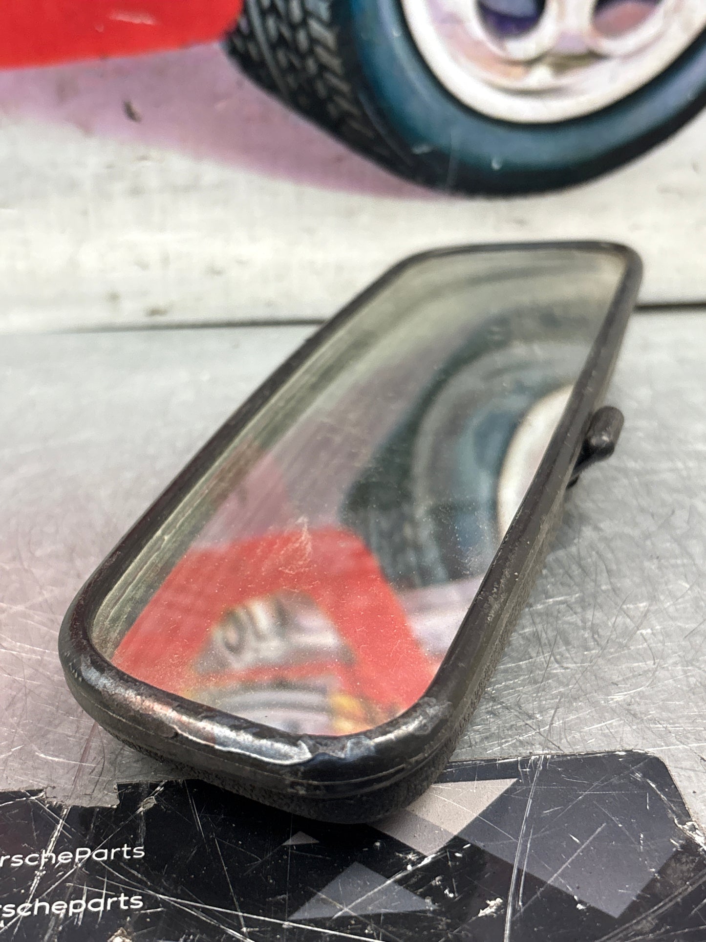 Porsche 924 944 rear view mirror used, 477857511