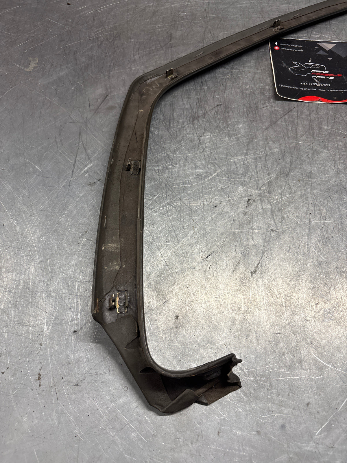 Porsche 928 right, off side door upper frame surround trim, grey 92855502602, used