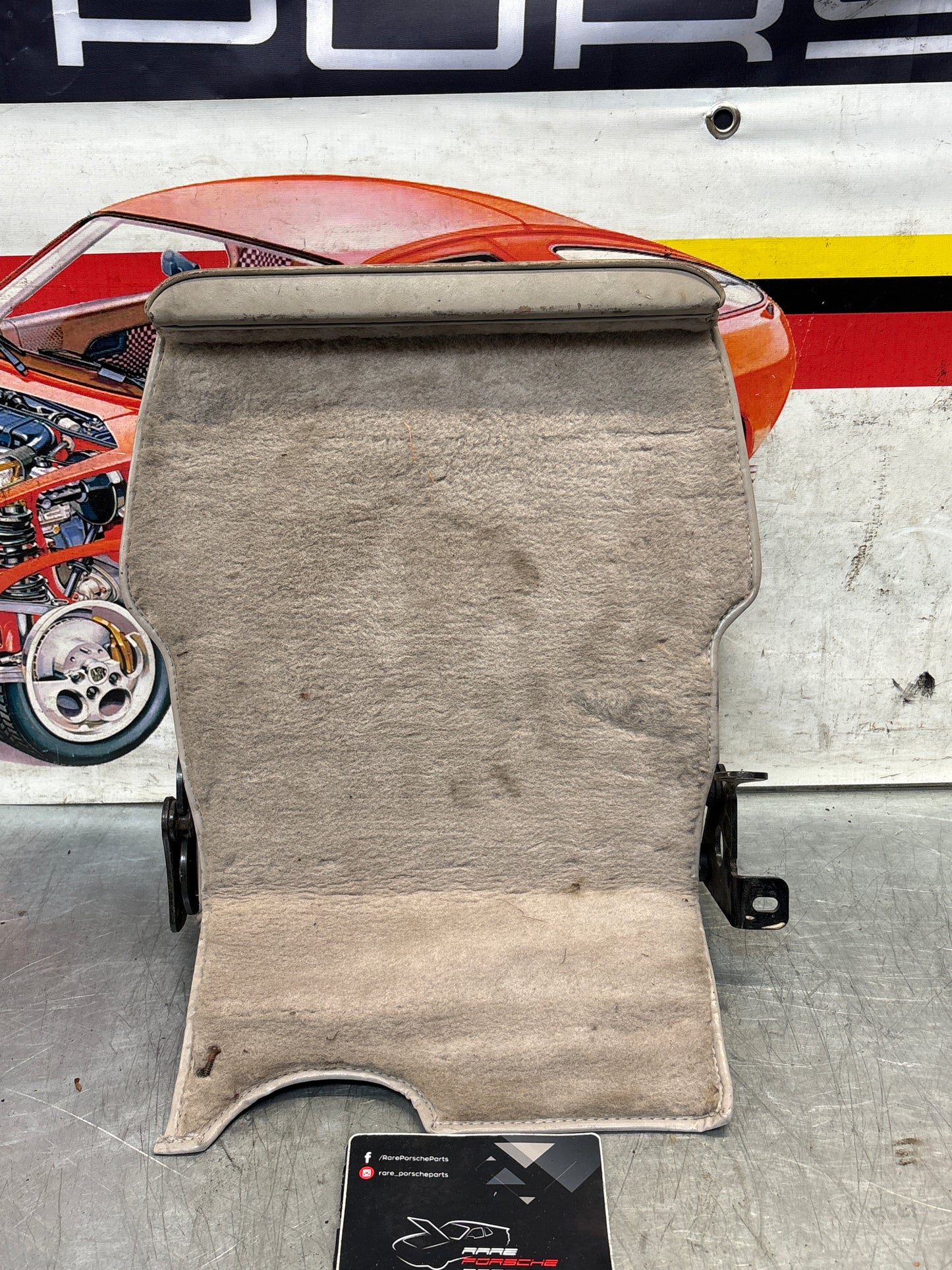 Porsche 928 rear right seat backrest, white, leather used 92852203852